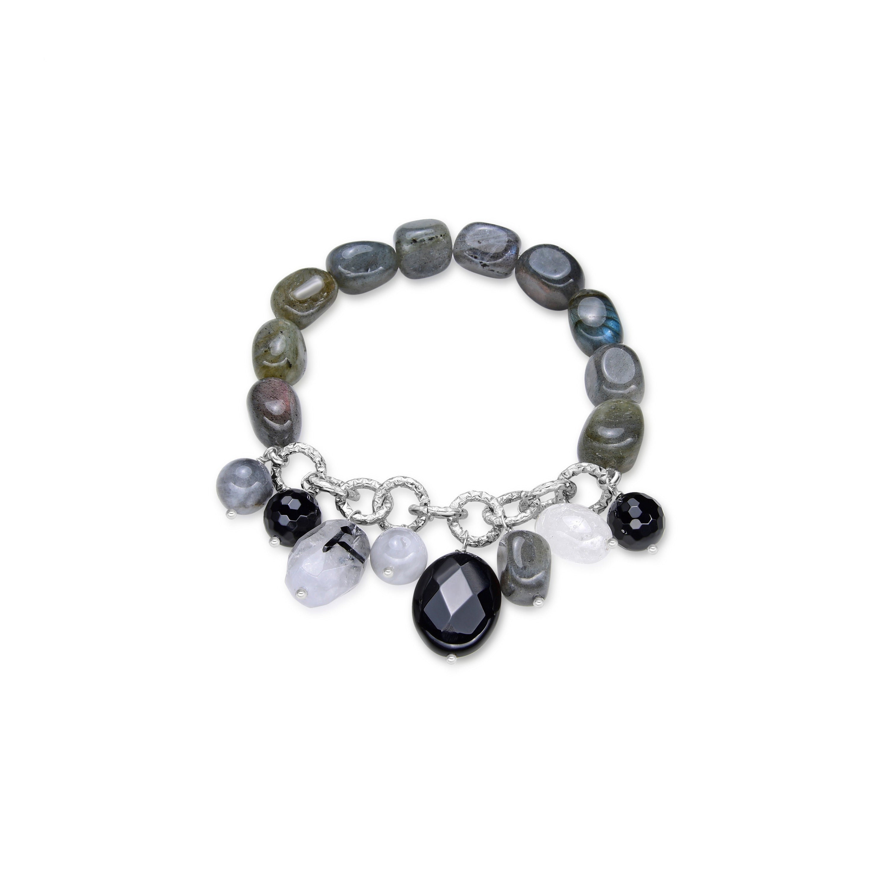 Pulsera de Ojo de Aguila acabada en rodio - Aysa