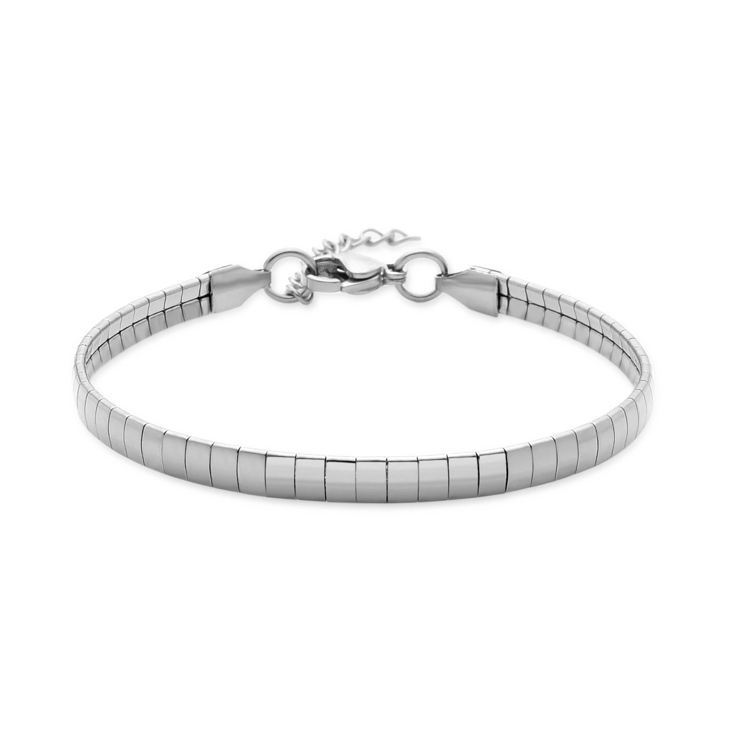 Pulsera acabada en rodio - Tylon