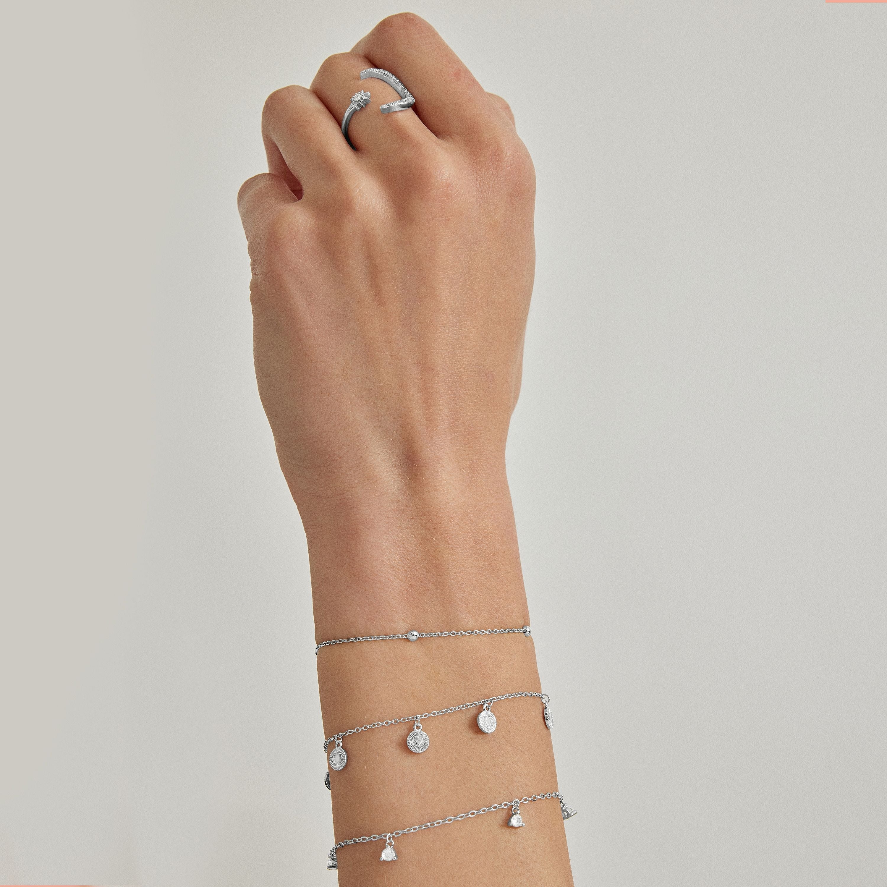 Pulsera acabada en rodio - Balark