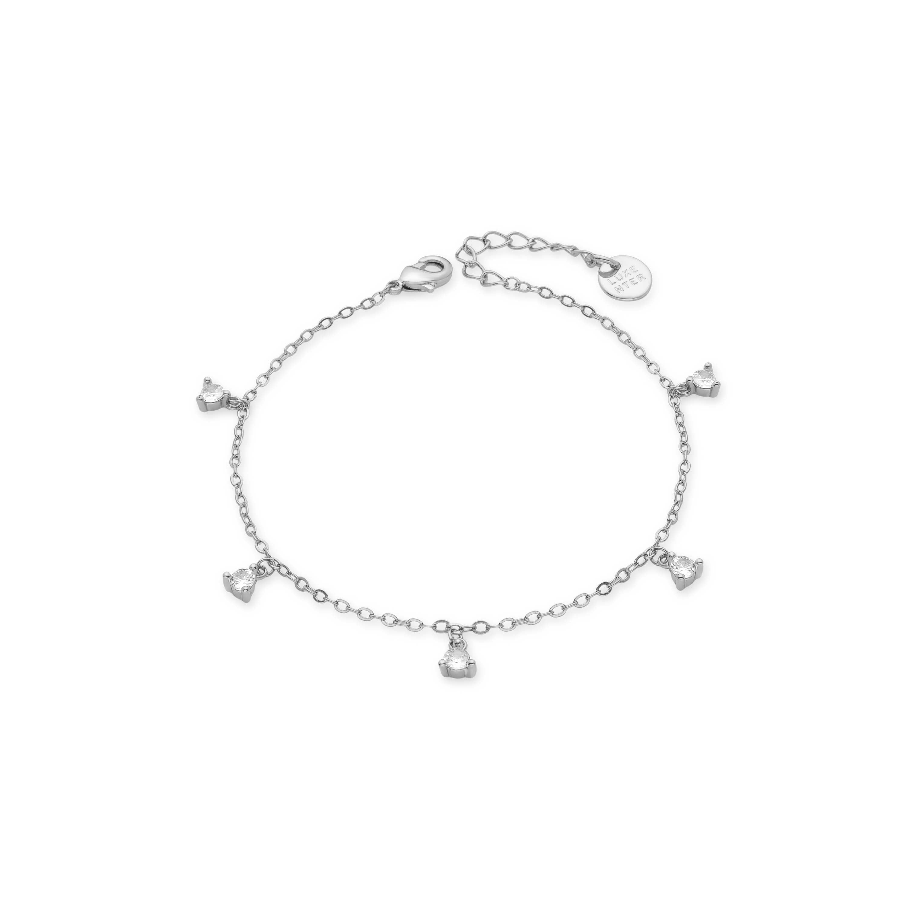 Pulsera de Circonita Brillante acabada en rodio - Kisain