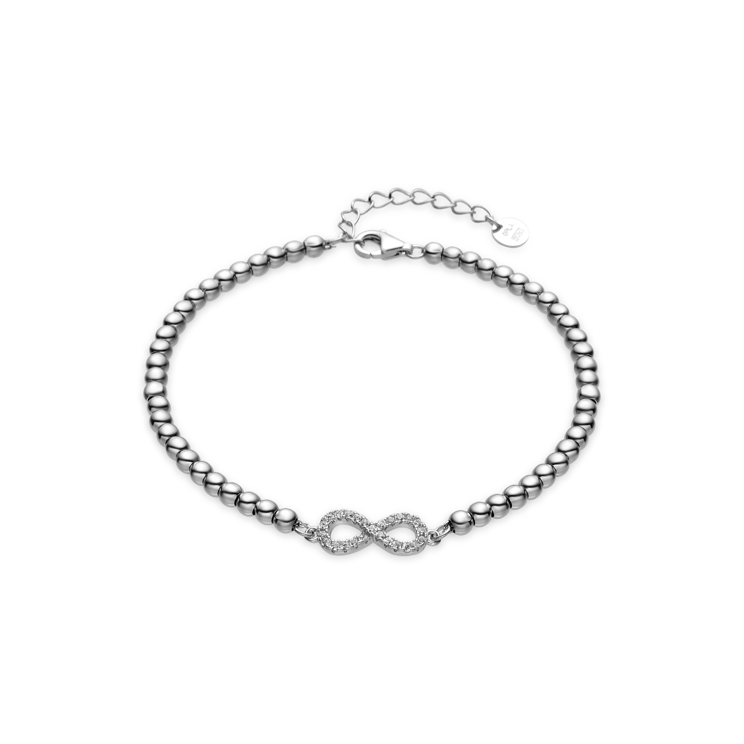Pulsera de Aleación de Metal y Circonita Brillante acabado en rodio - Krom