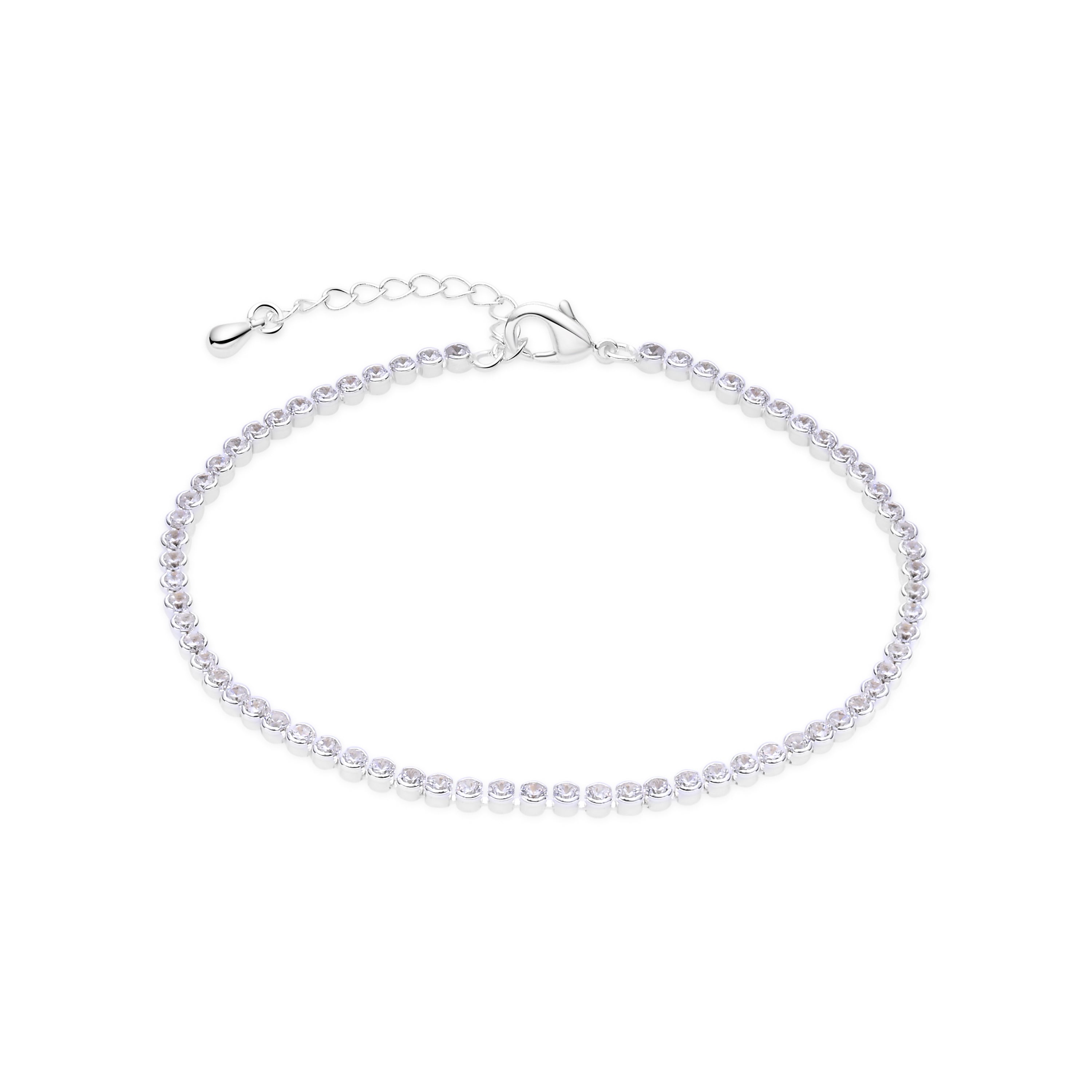 Pulsera de Circonita Brillante acabado en rodio - Ekano