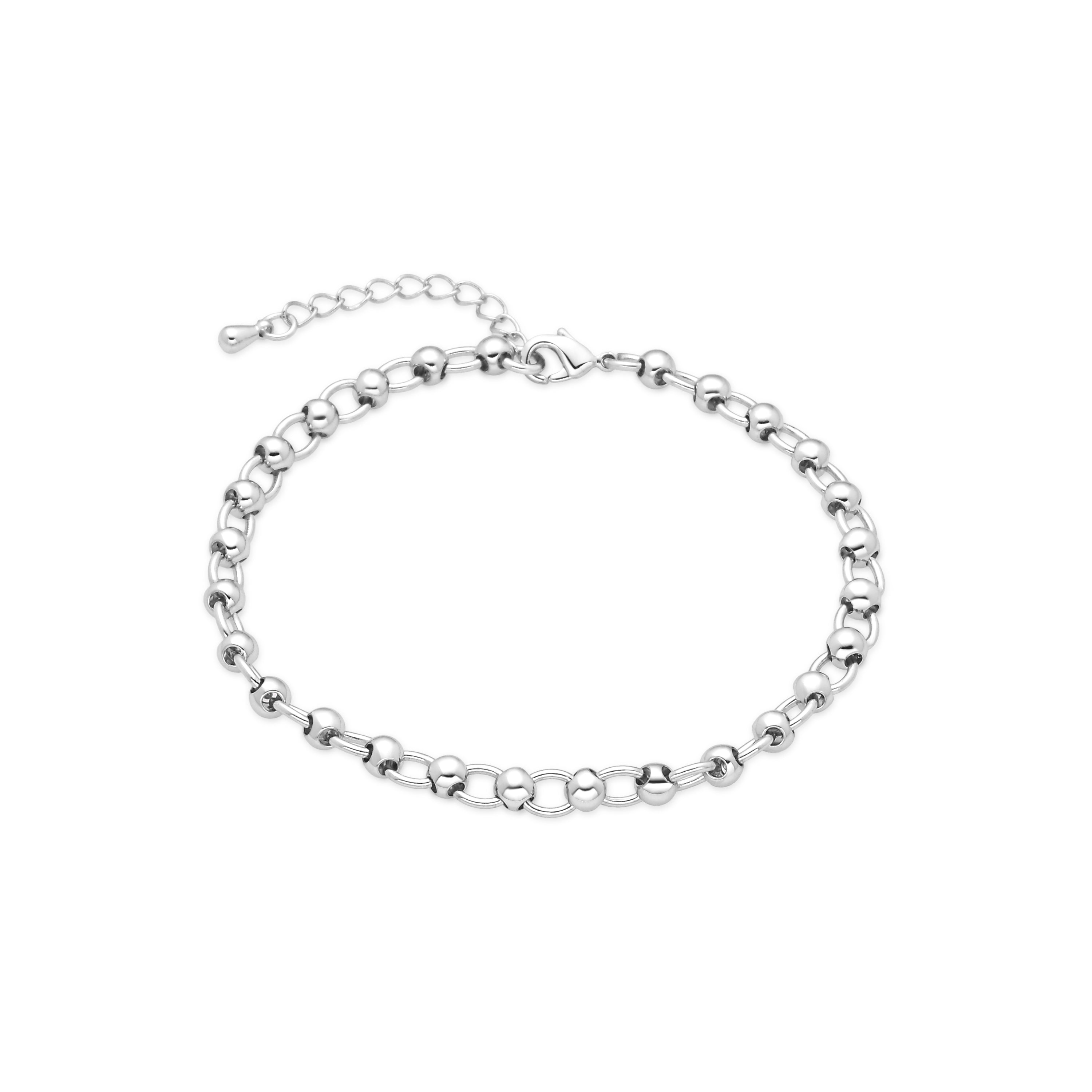 Pulsera acabado en rodio - Adthi
