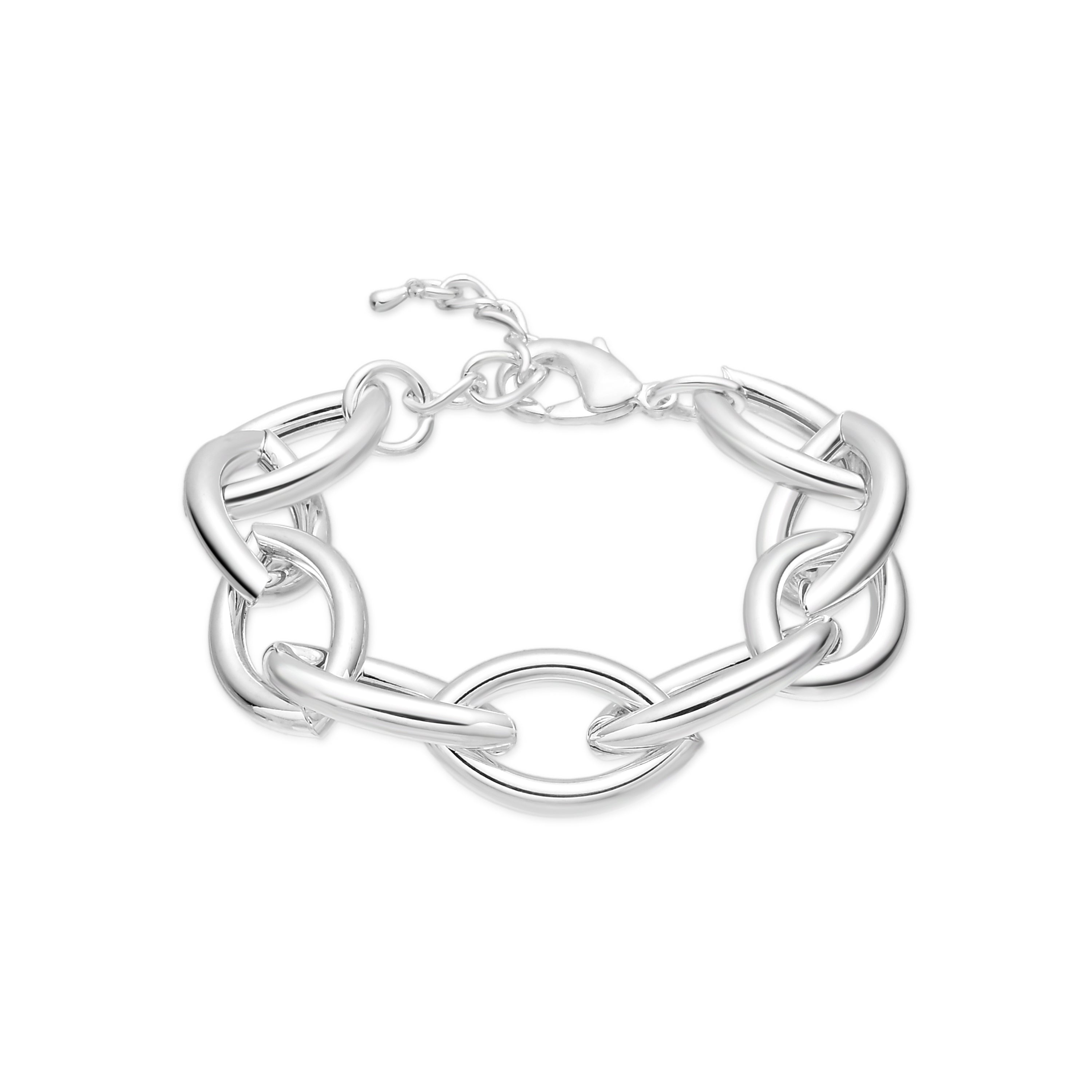 Pulsera acabado en rodio - Letli