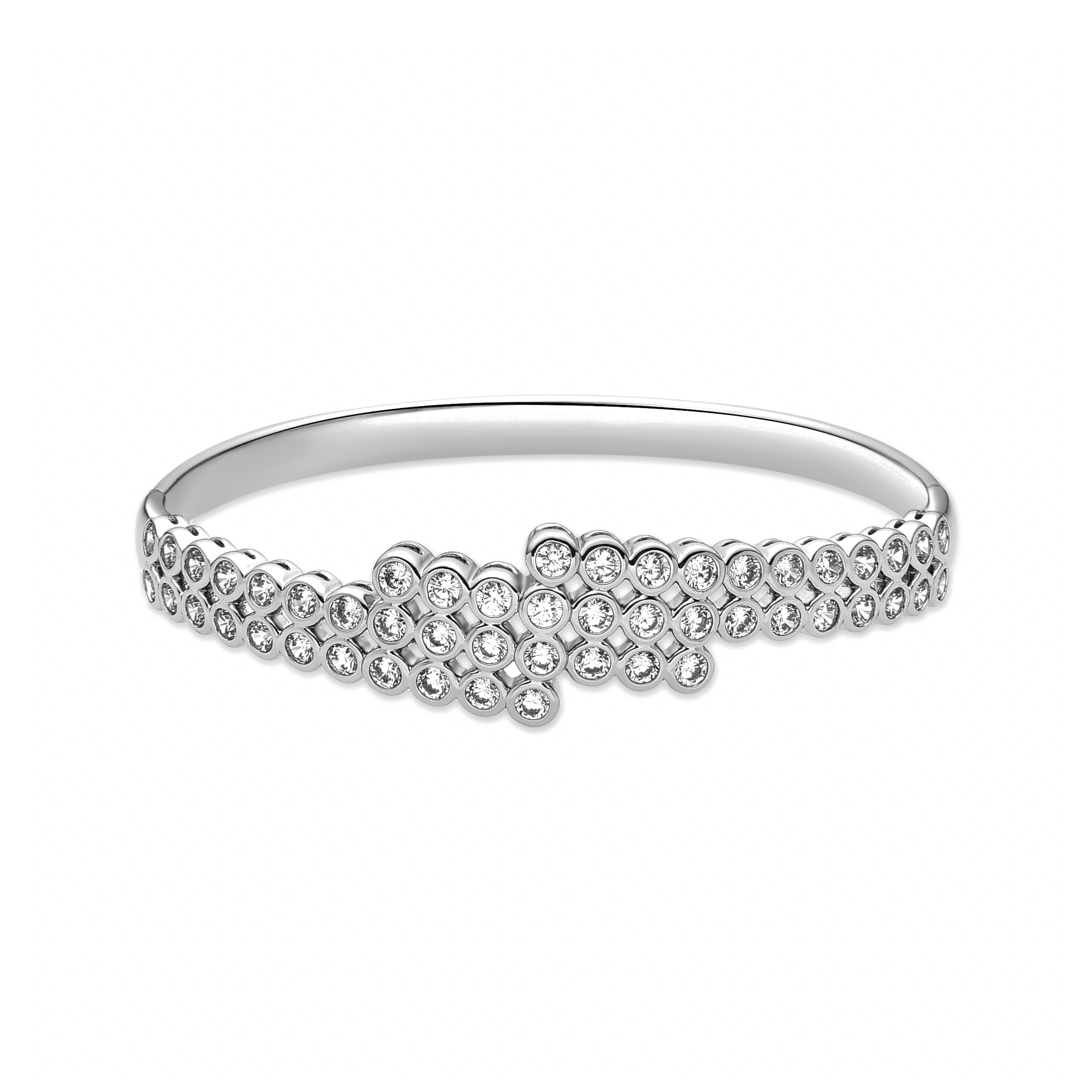 Bracelet avec Zircone Brillante finition argent - Shaxba