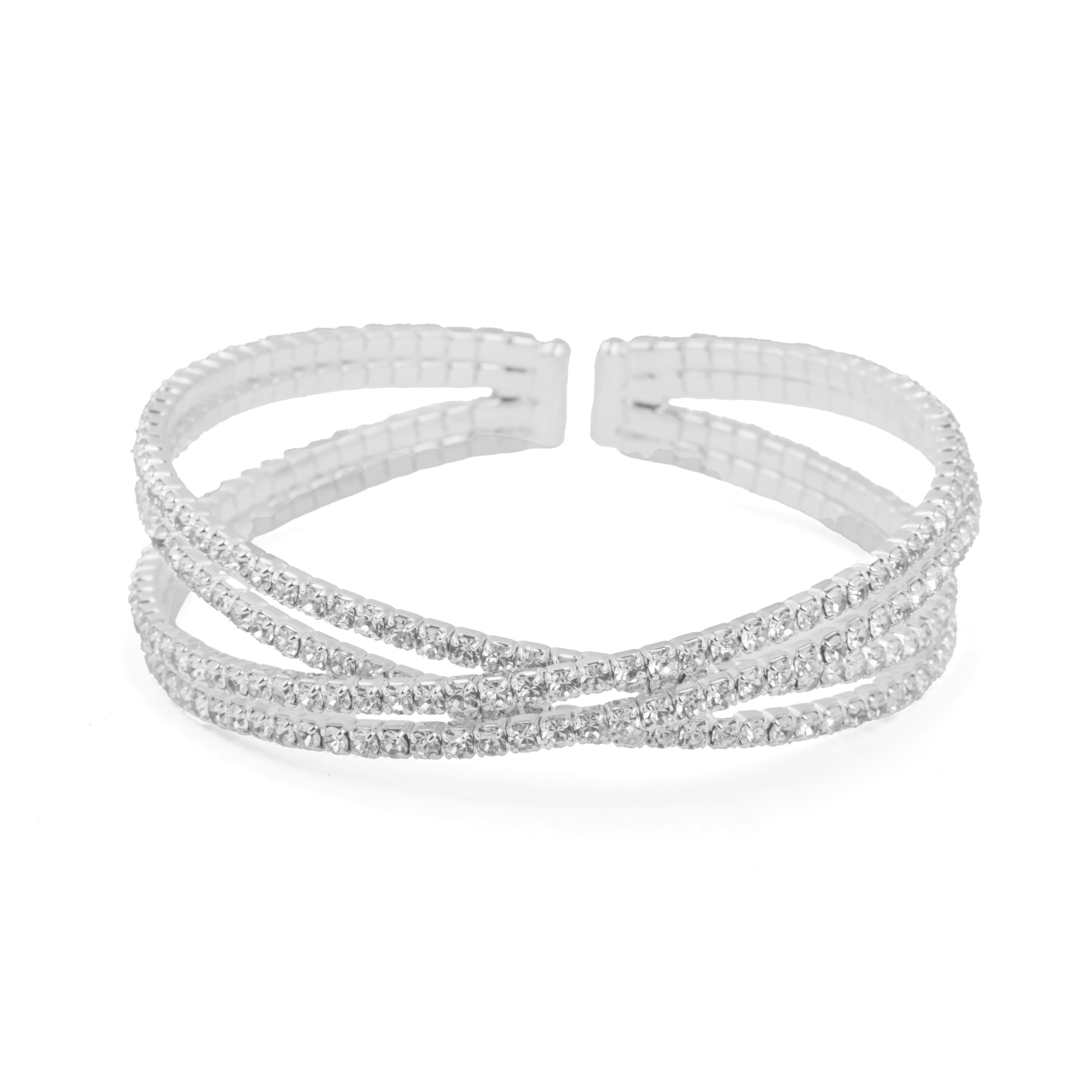 Pulsera de Circonita Brillante acabado en Rodio - Pelikho