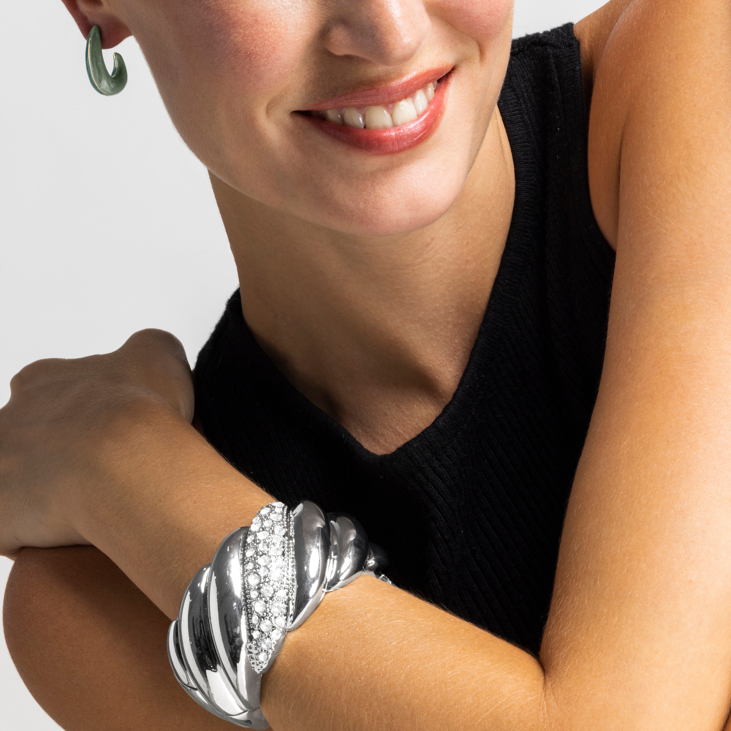 Bracelet avec Zircone Brillante finition argent - Eiuh