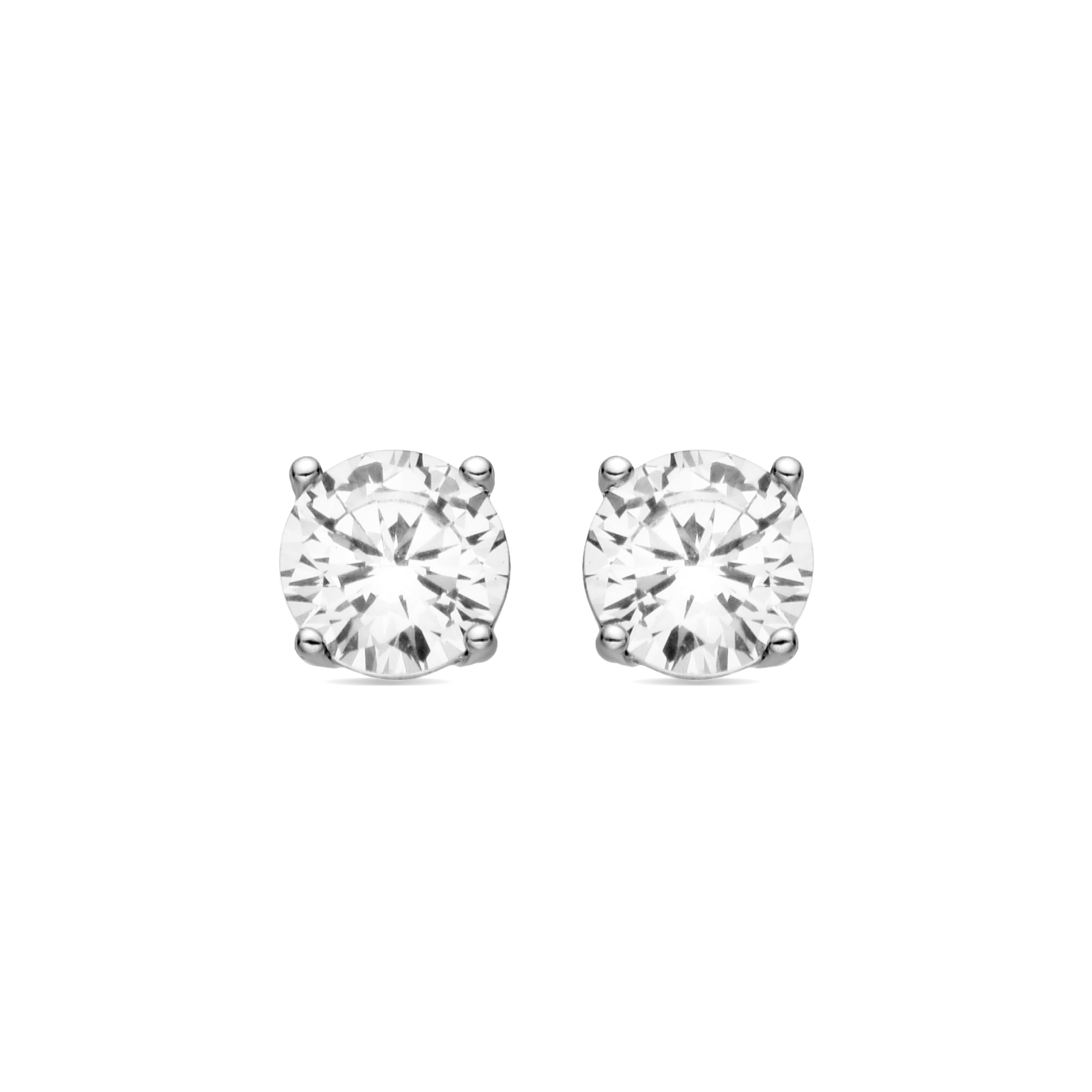 Pendientes con Circonita Brillante acabado plata - Verak