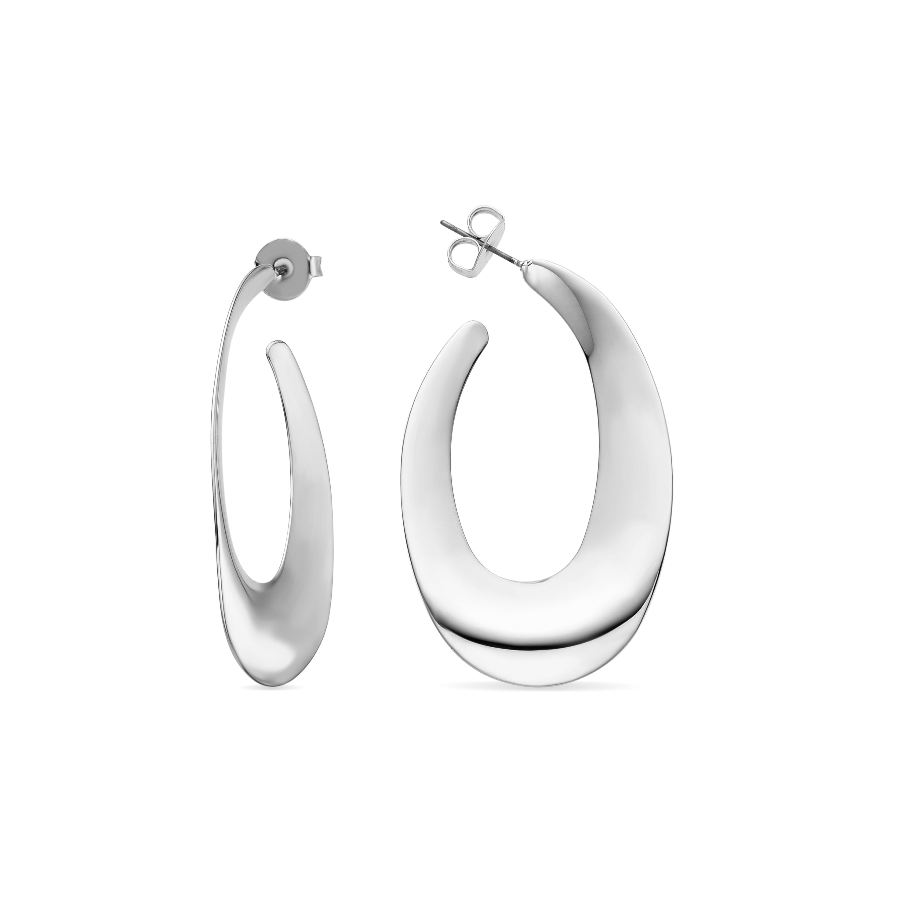Pendientes de 54mm de diámetro acabado plata - Saifga