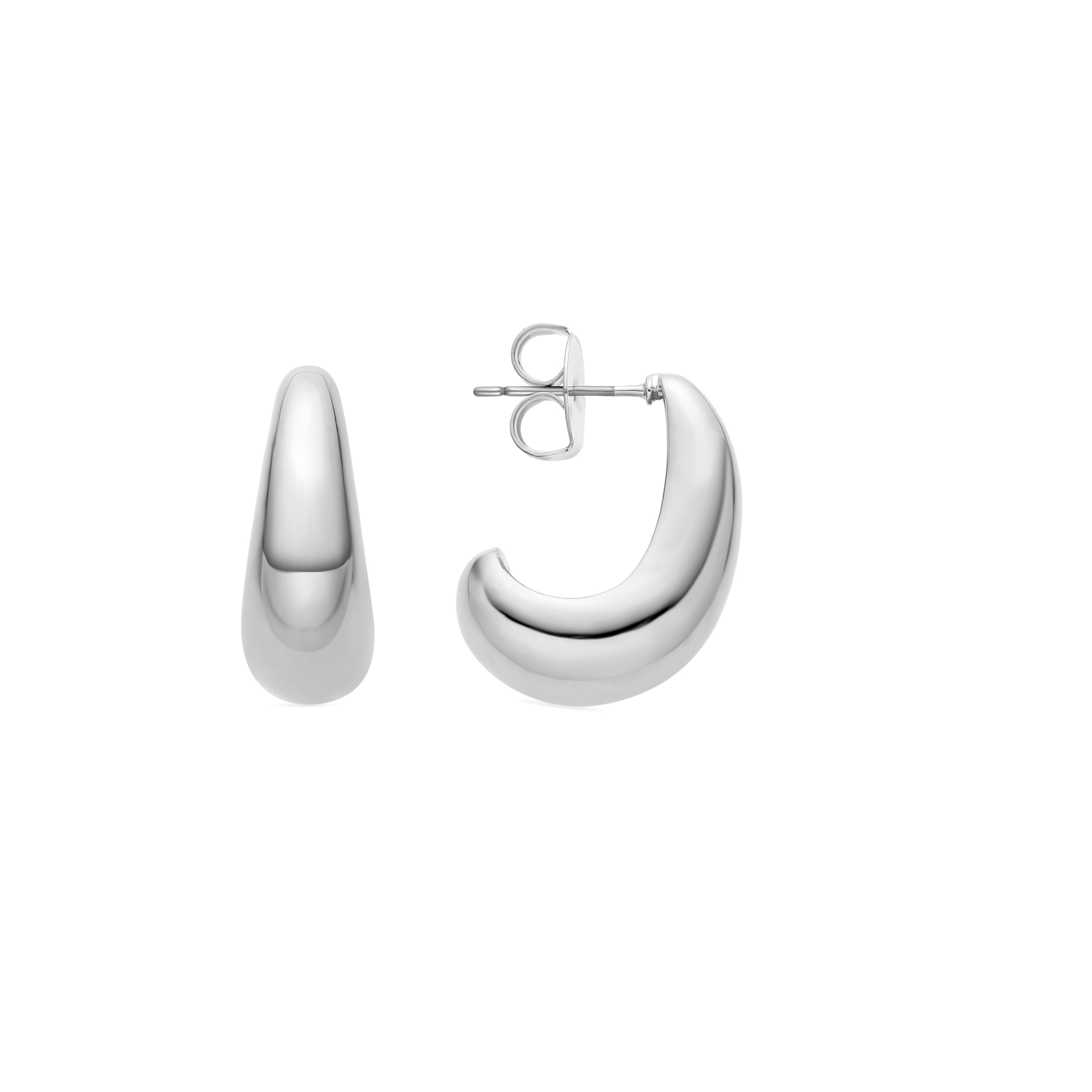 Pendientes de 22mm de diámetro acabado plata - Sanky