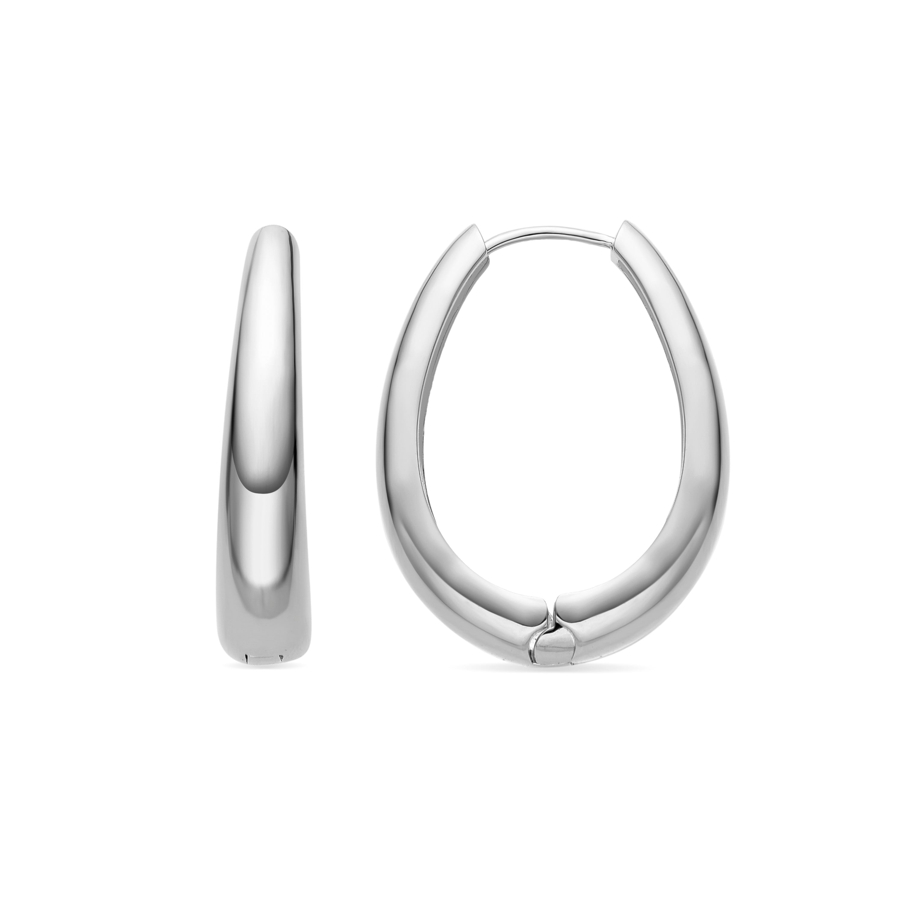Pendientes de 31mm de diámetro acabado plata - Aima