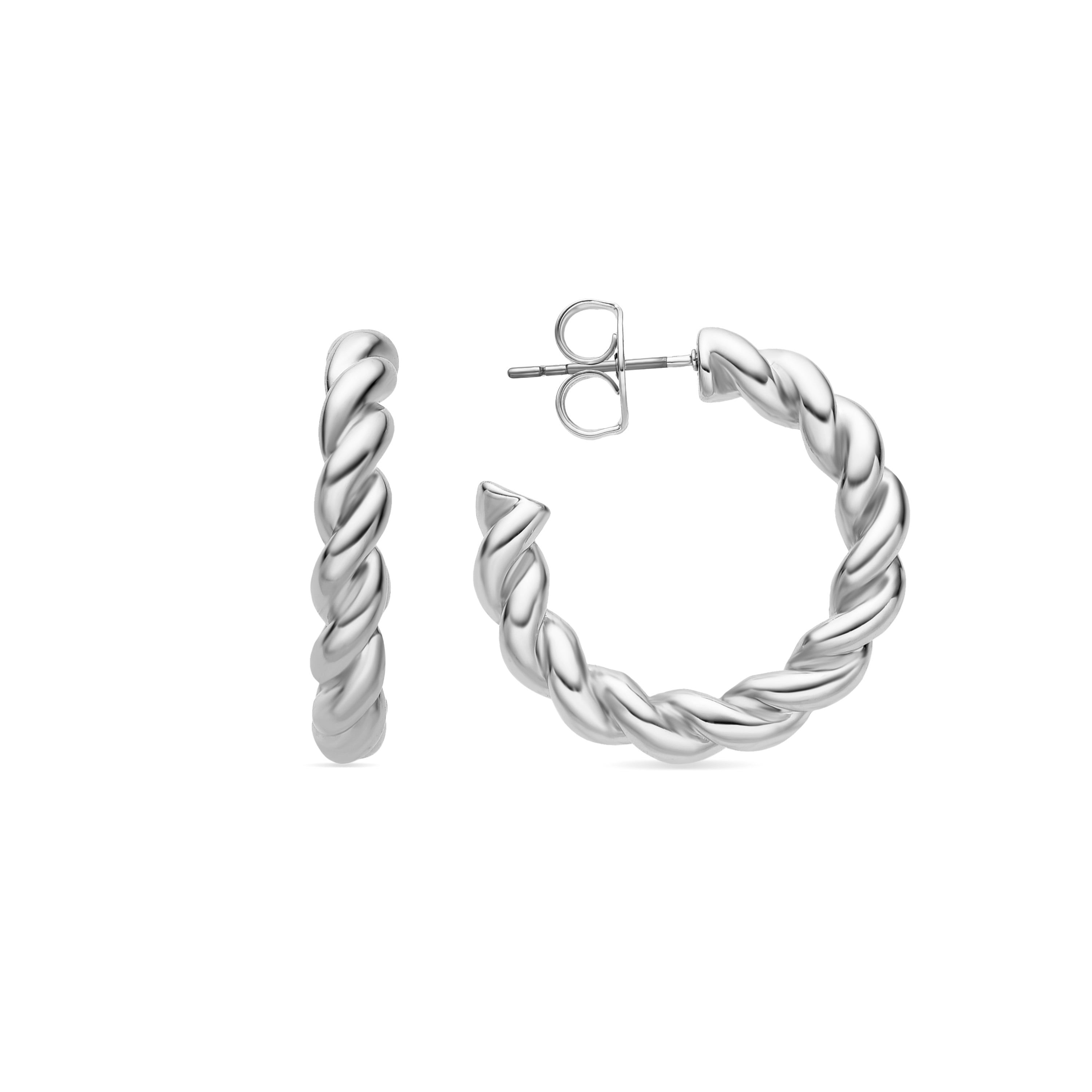 Pendientes de 29,5mm de diámetro acabado plata - Imcaki