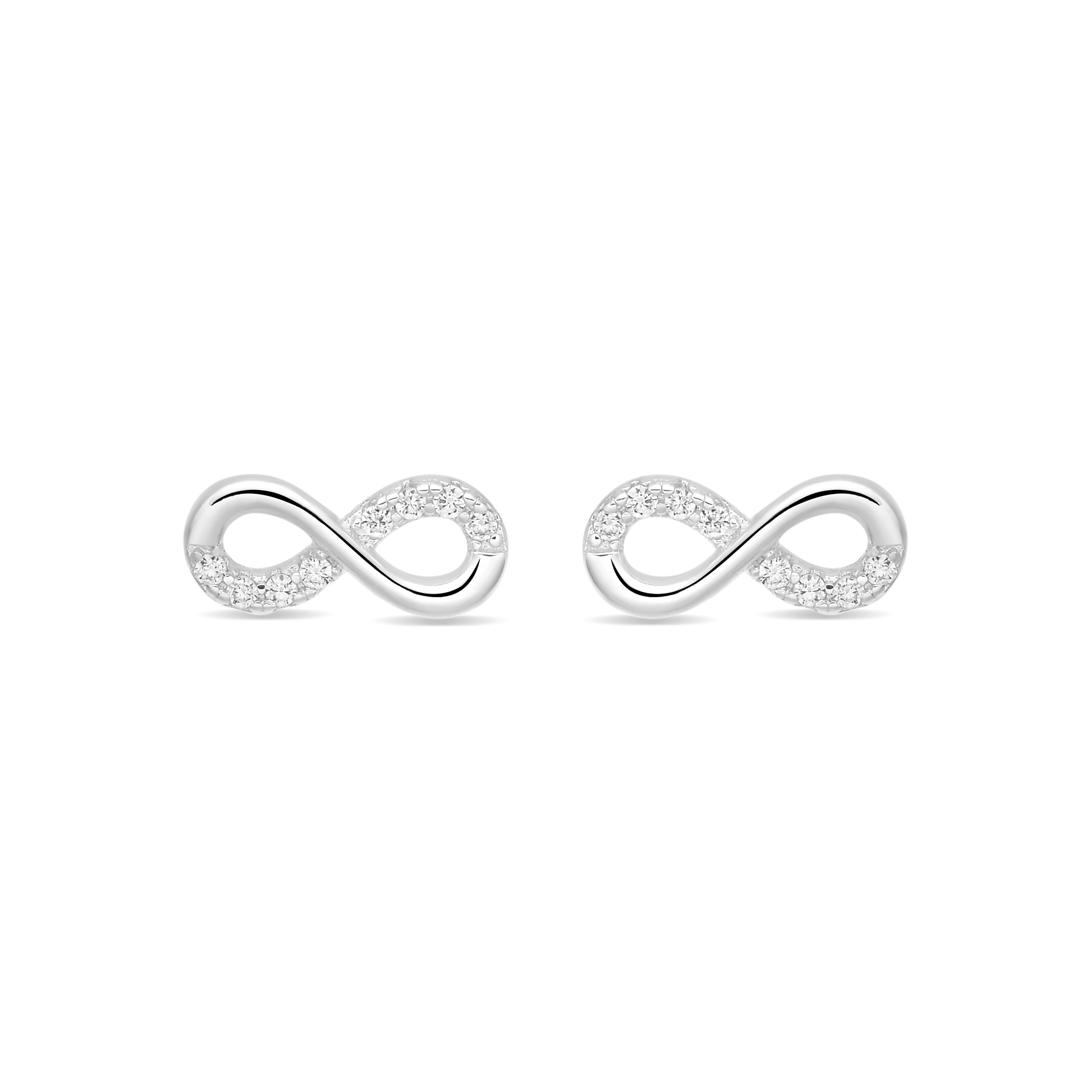 Pendientes de Circonita Brillante Acabado En Plata - Lahaj