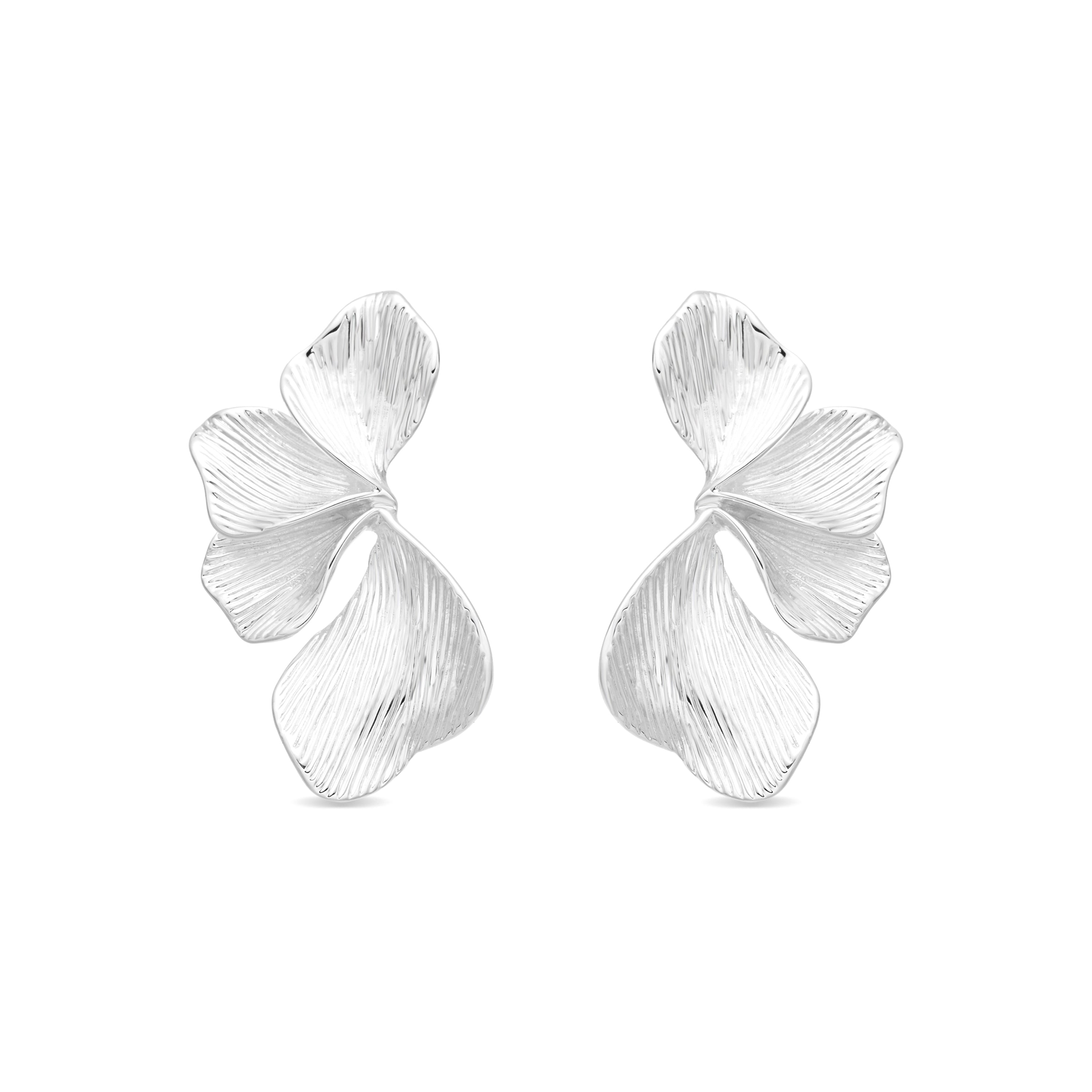 Pendientes Acabado En Plata - Leyel