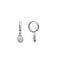 Boucles d'oreilles finies en rhodium