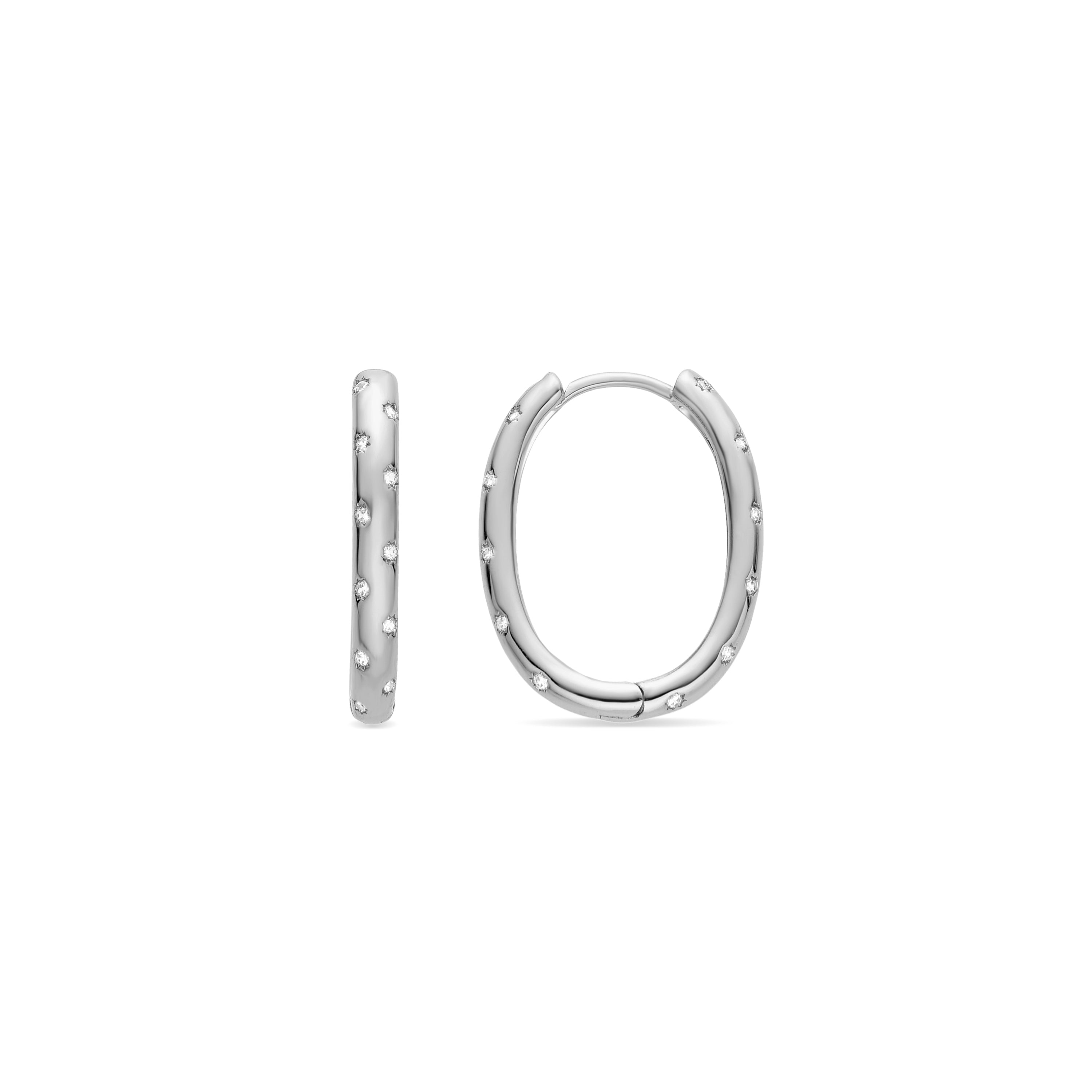 Pendientes con Circonita Brillante acabado plata - Ikrul