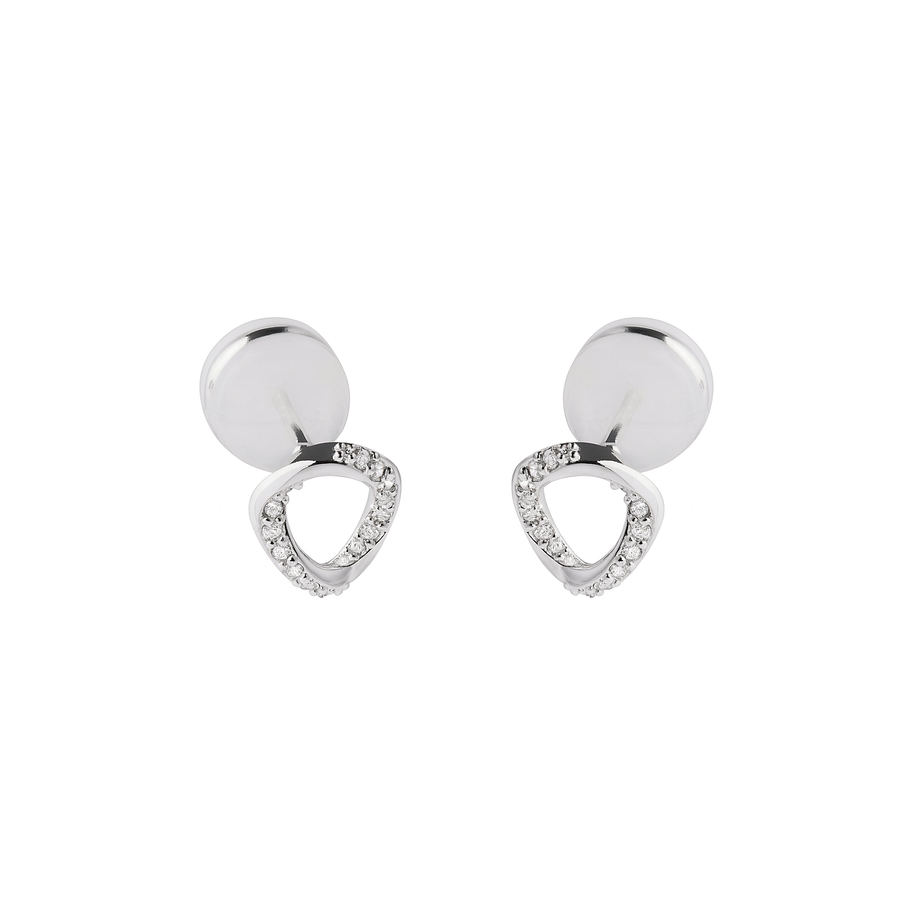 Pendientes de Circonita Brillante acabado en Plata de Ley 925 - Kasim
