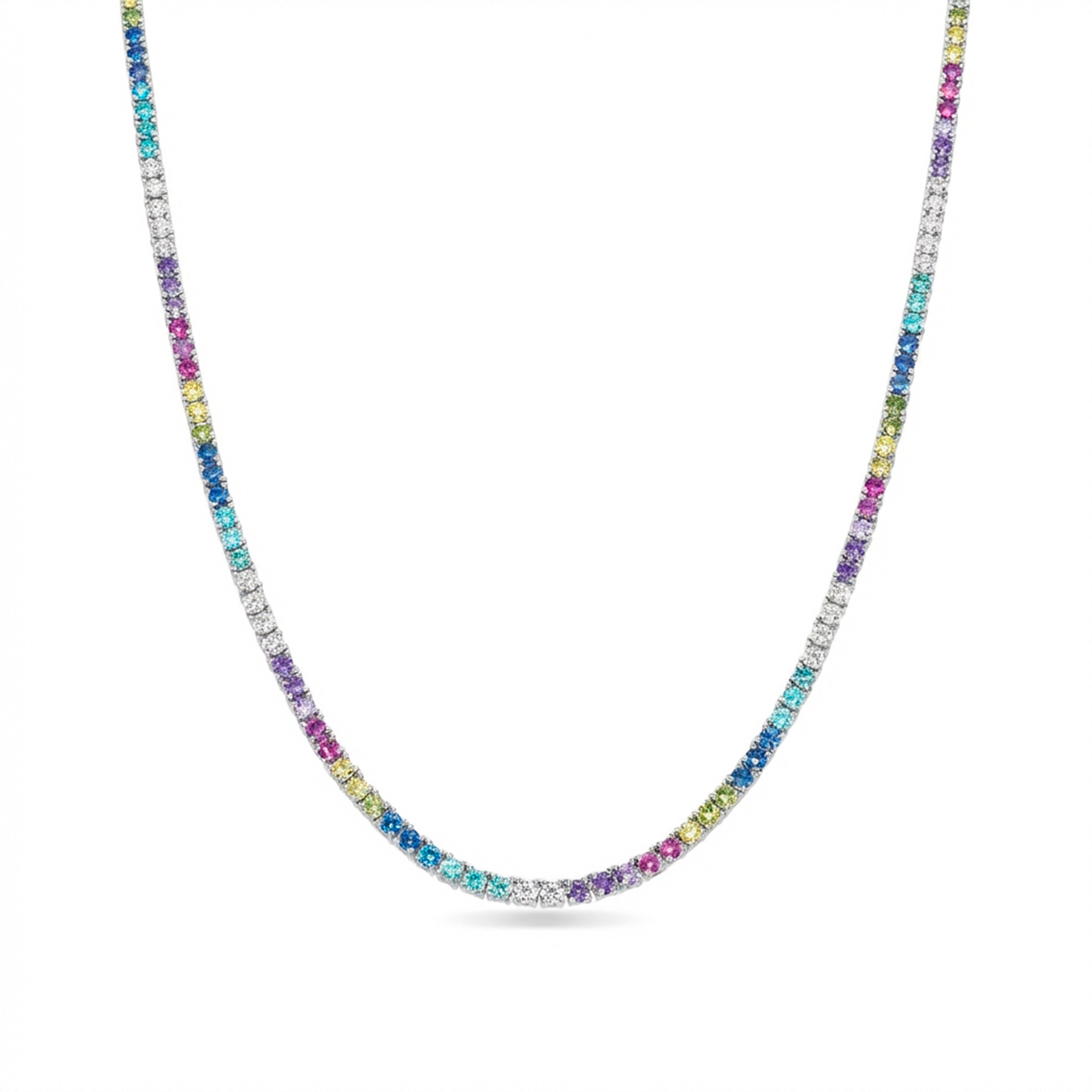 Collar de Cuarzo Hidrotermal Verde Paraiba Acabado En Plata - Kaime