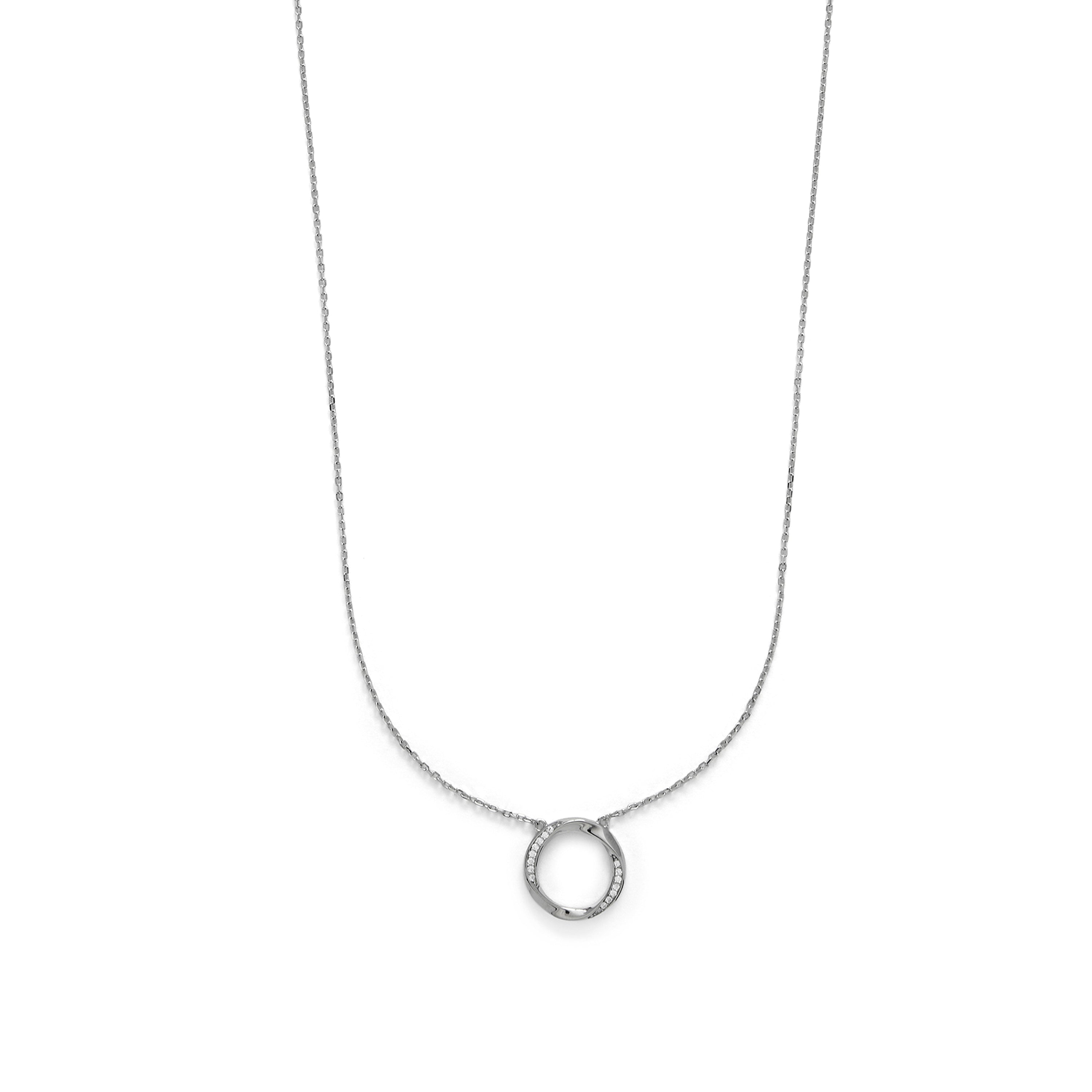 Collar de Aleación de Metal y Circonita Brillante acabado en rodio - Ilwe