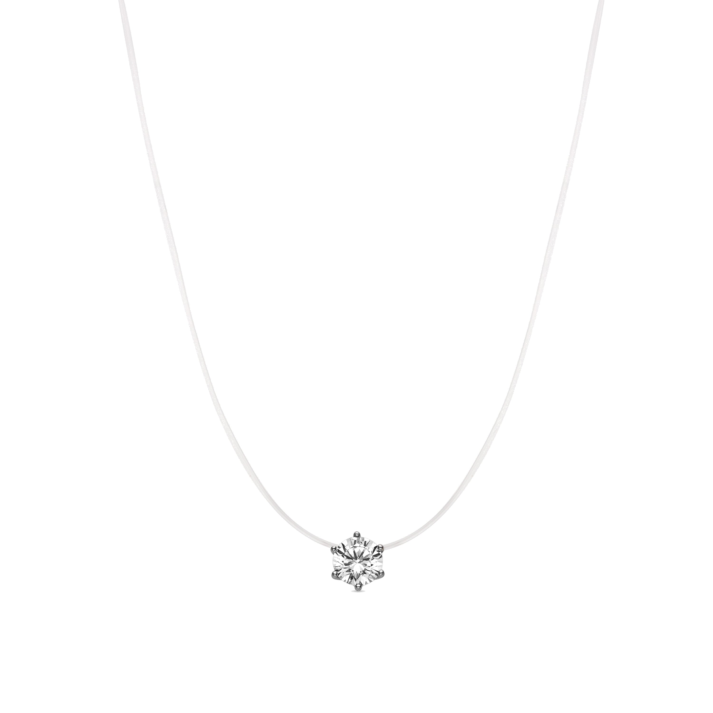 Collier avec Zircone Brillante finition argent - Goyrys