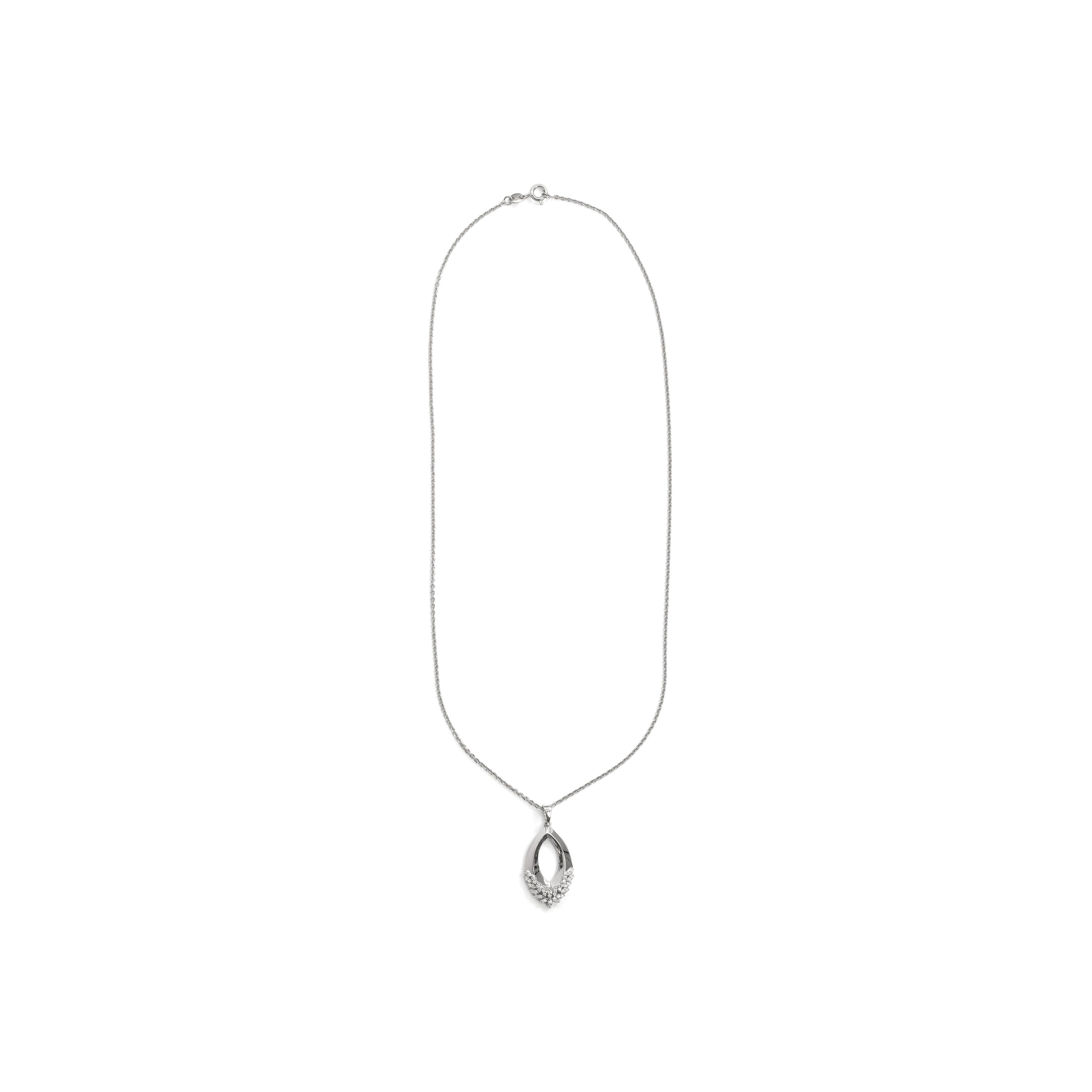 Collar de Aleación de Metal y Circonita Brillante acabado en rodio - Liwen