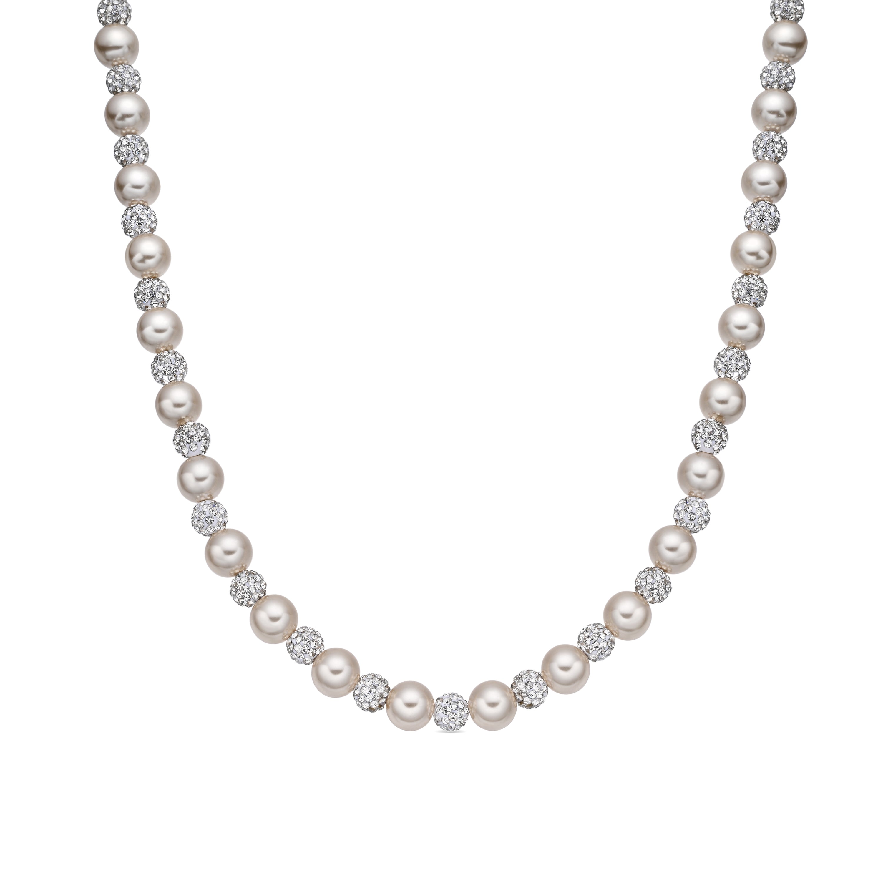 Collar de Perla Blanca Acabado En Plata - Zurgrak
