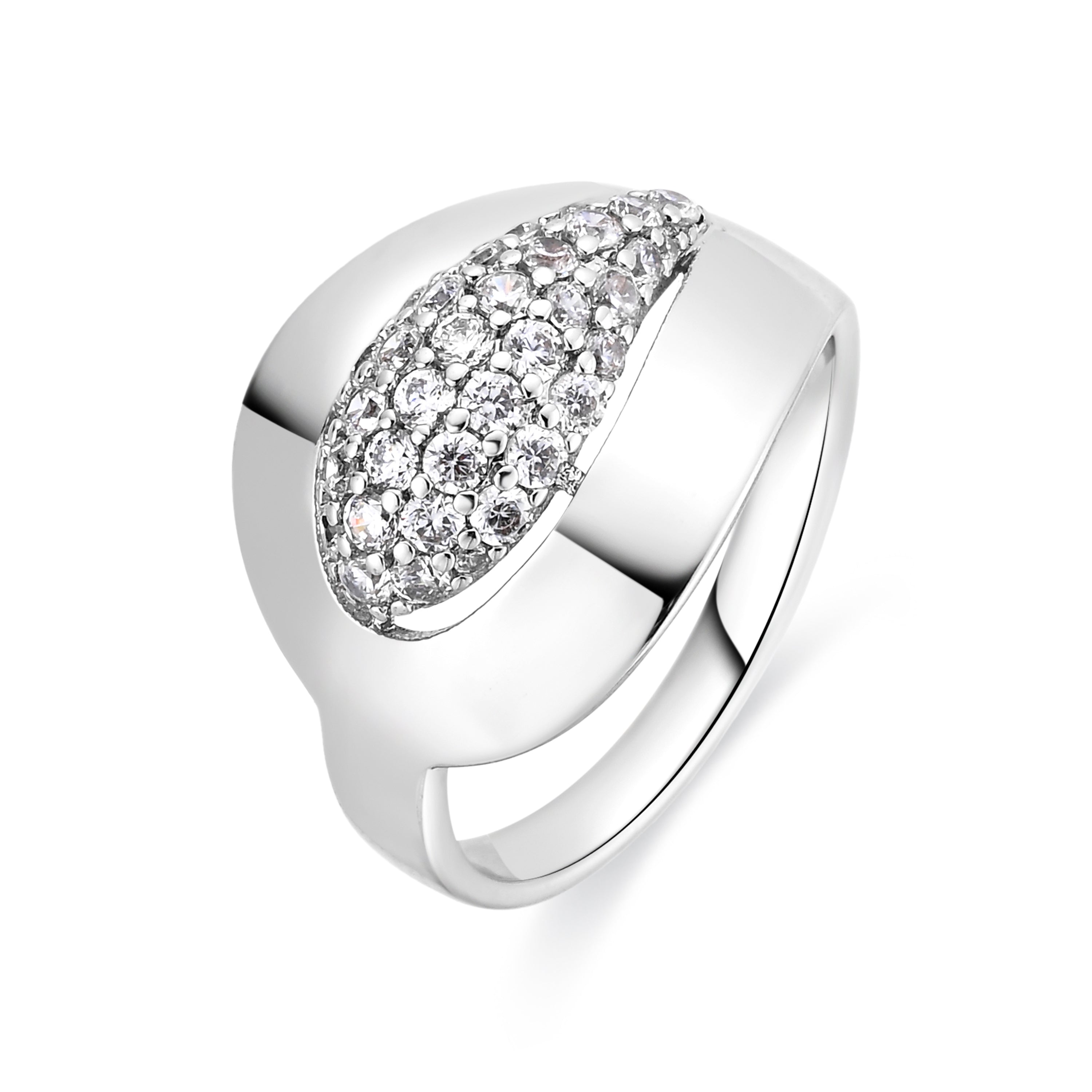 Anillo de Circonita Brillante acabado en oro amarillo de 18k - Avihe