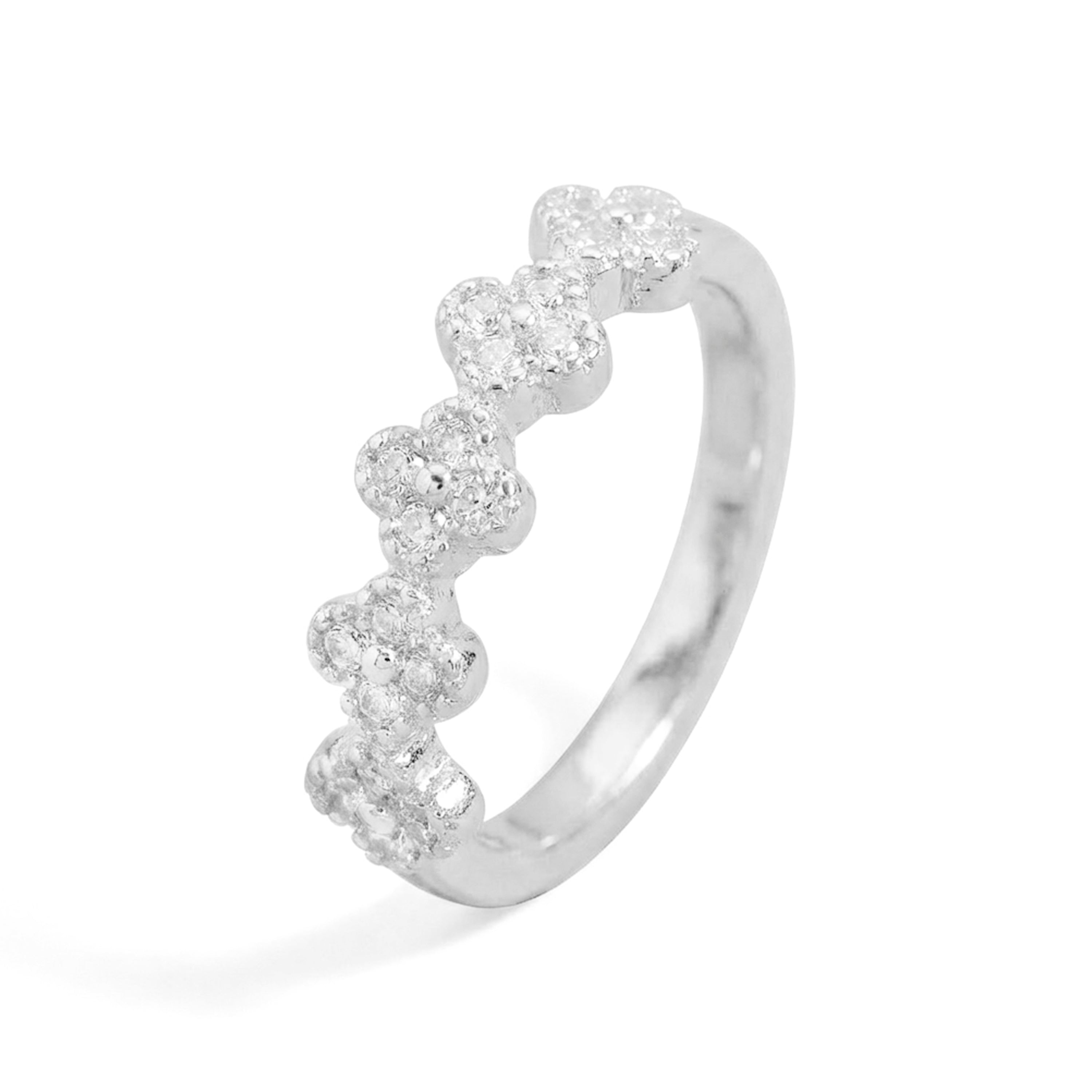 Anillo de Circonita brillante acabado plata - Siskal