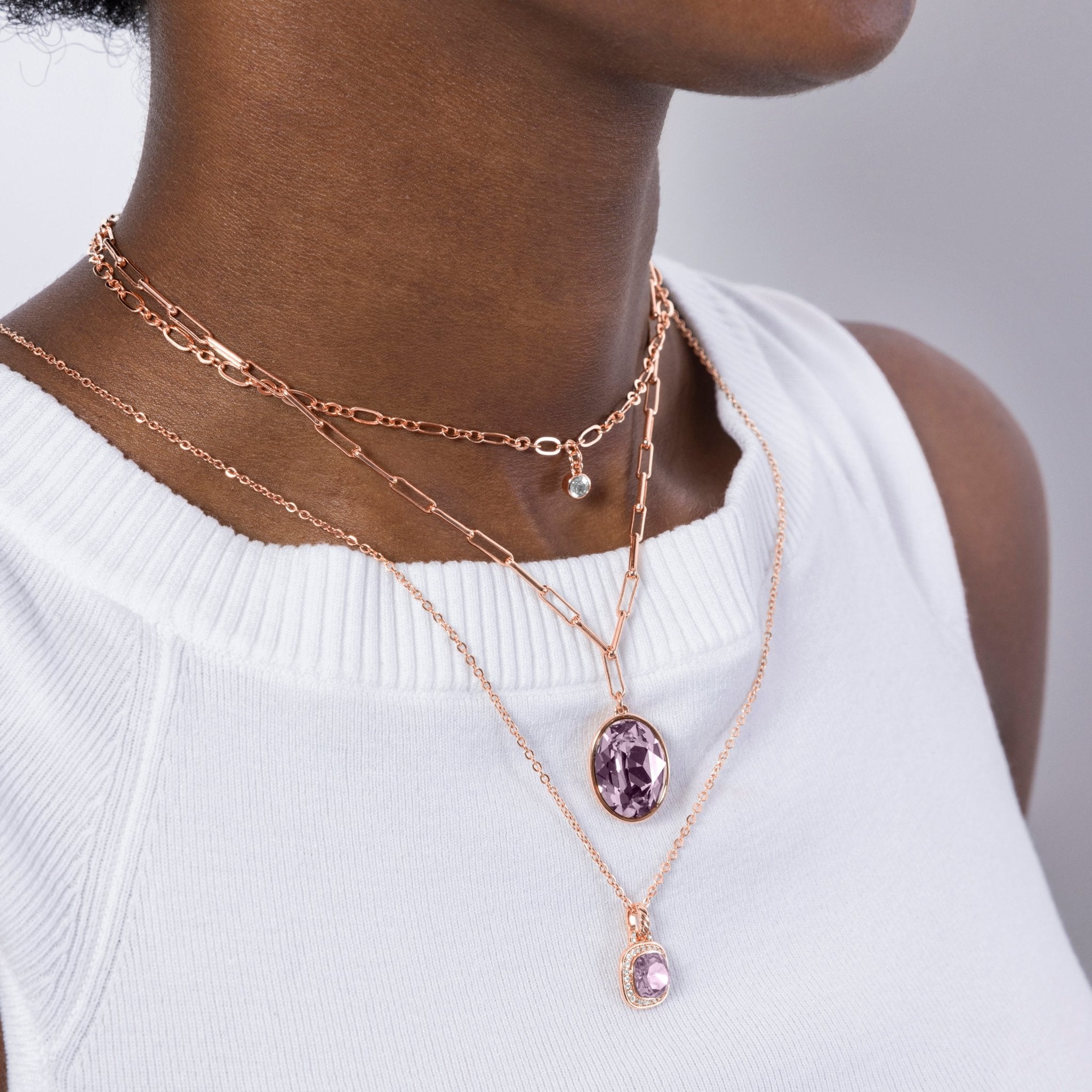 Collier finition rhodium