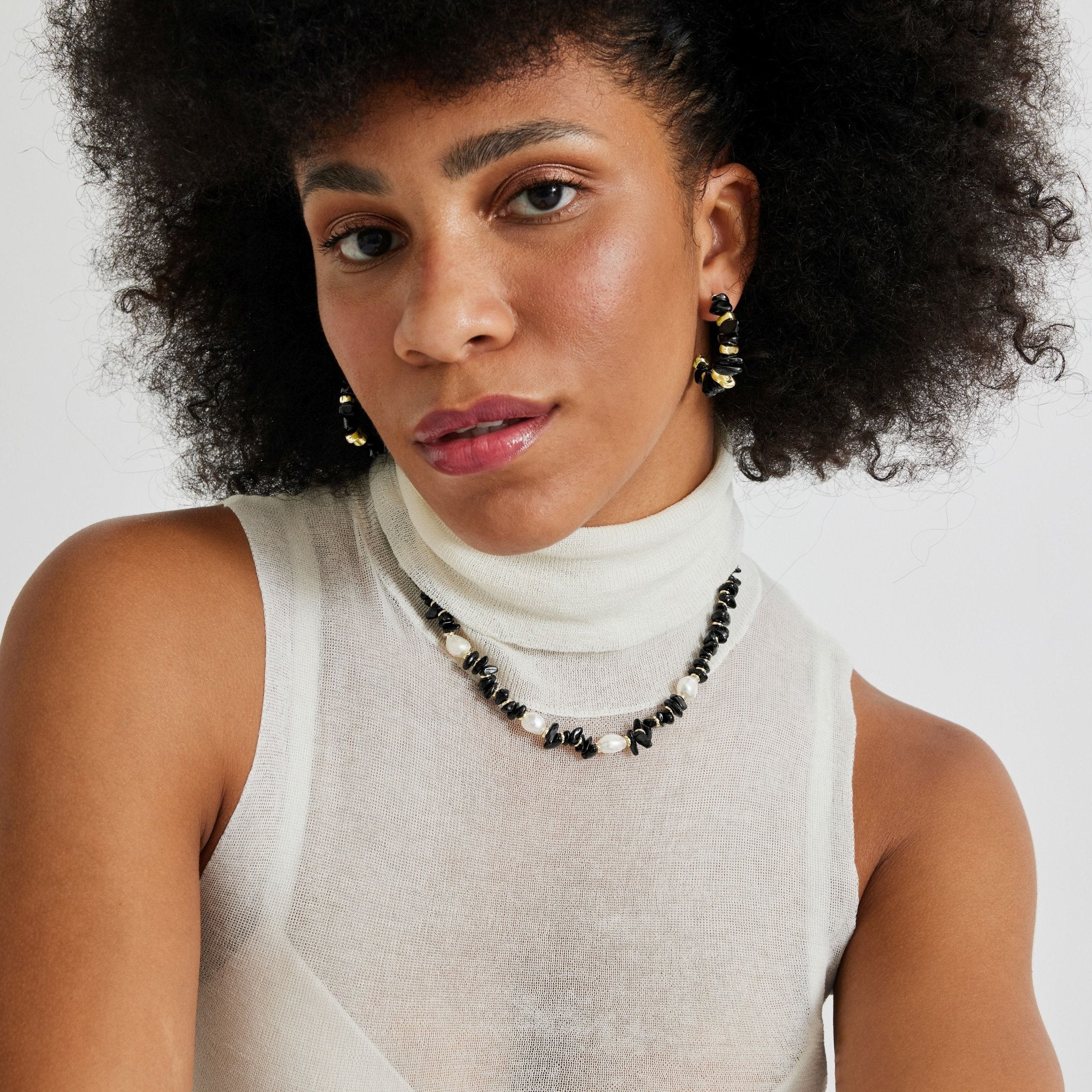 18k gold finish necklace