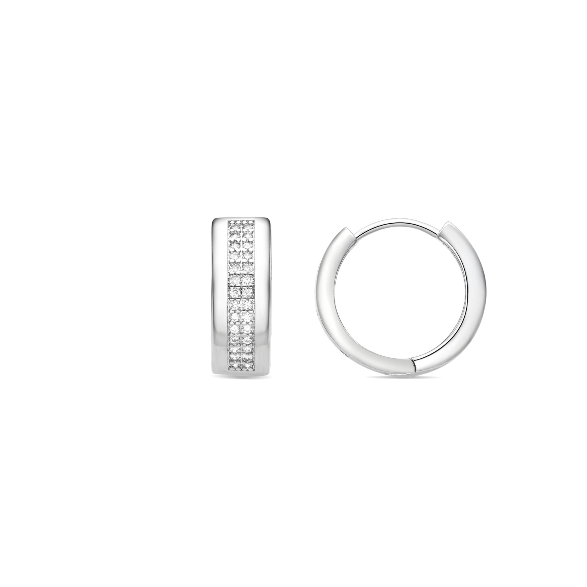 Rhodium plated finished earrings