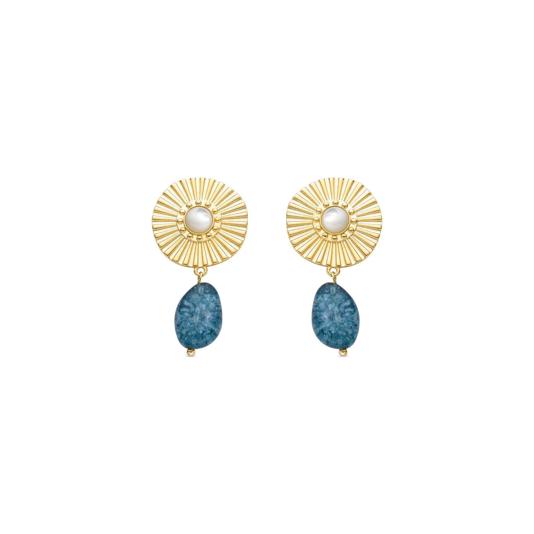 18k gold finish earrings