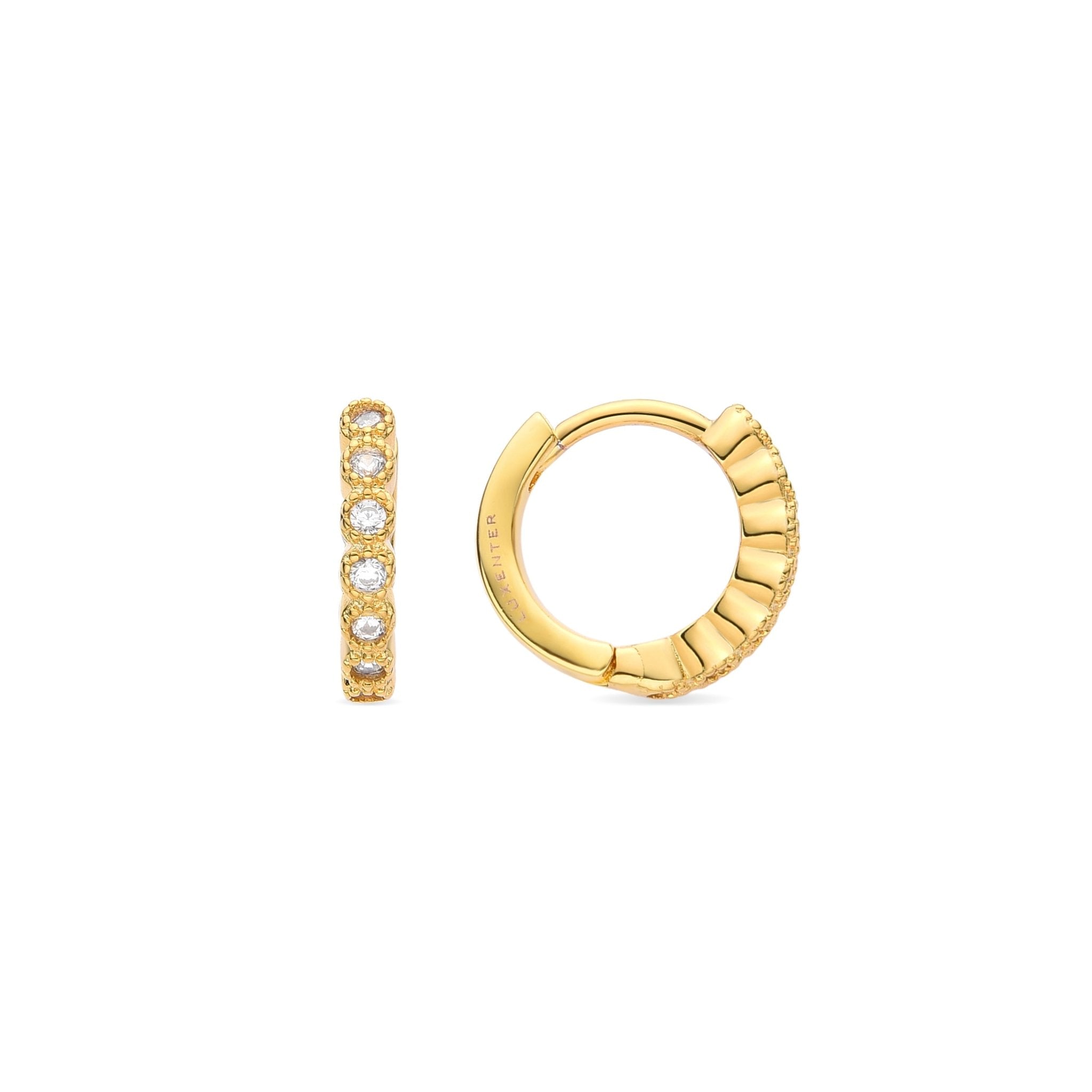 Earrings finished in 18 kt yellow gold