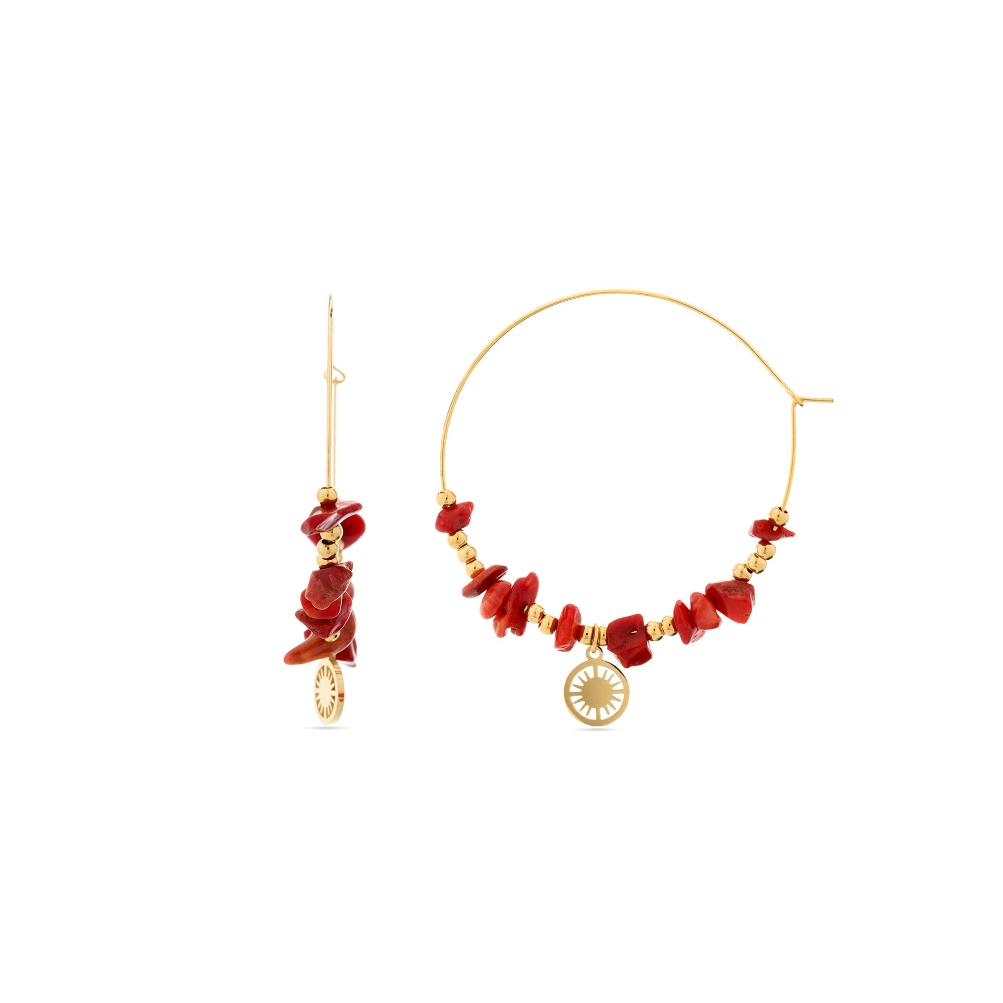 Orecchini finitura oro 18k