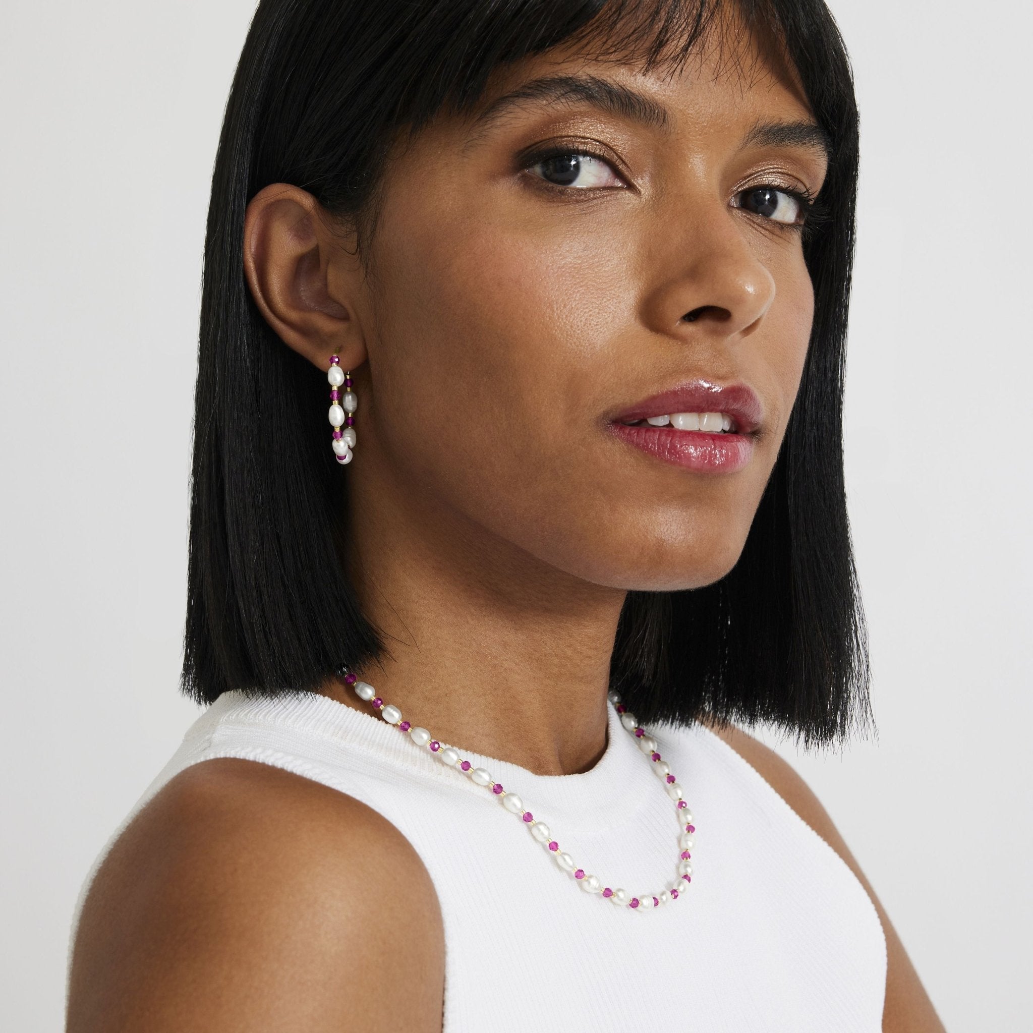 18k gold finish earrings