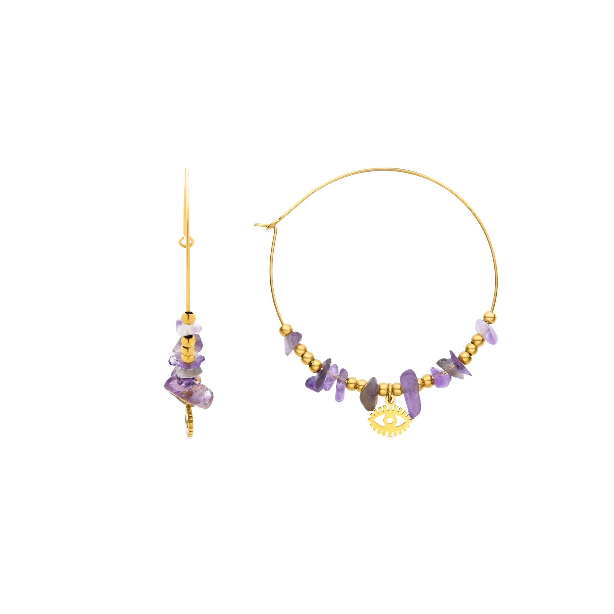 Orecchini finitura oro 18k