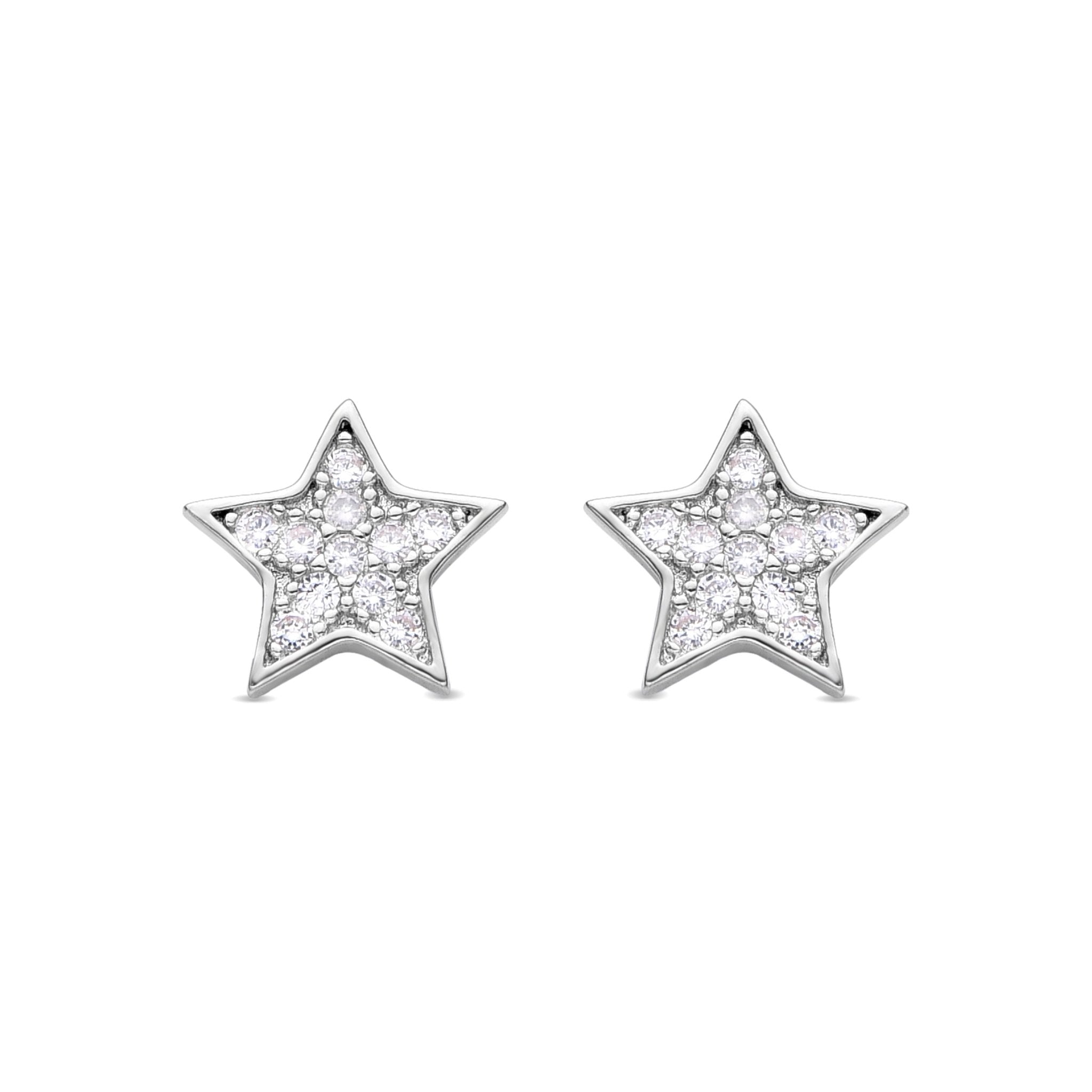 Silver finish earrings