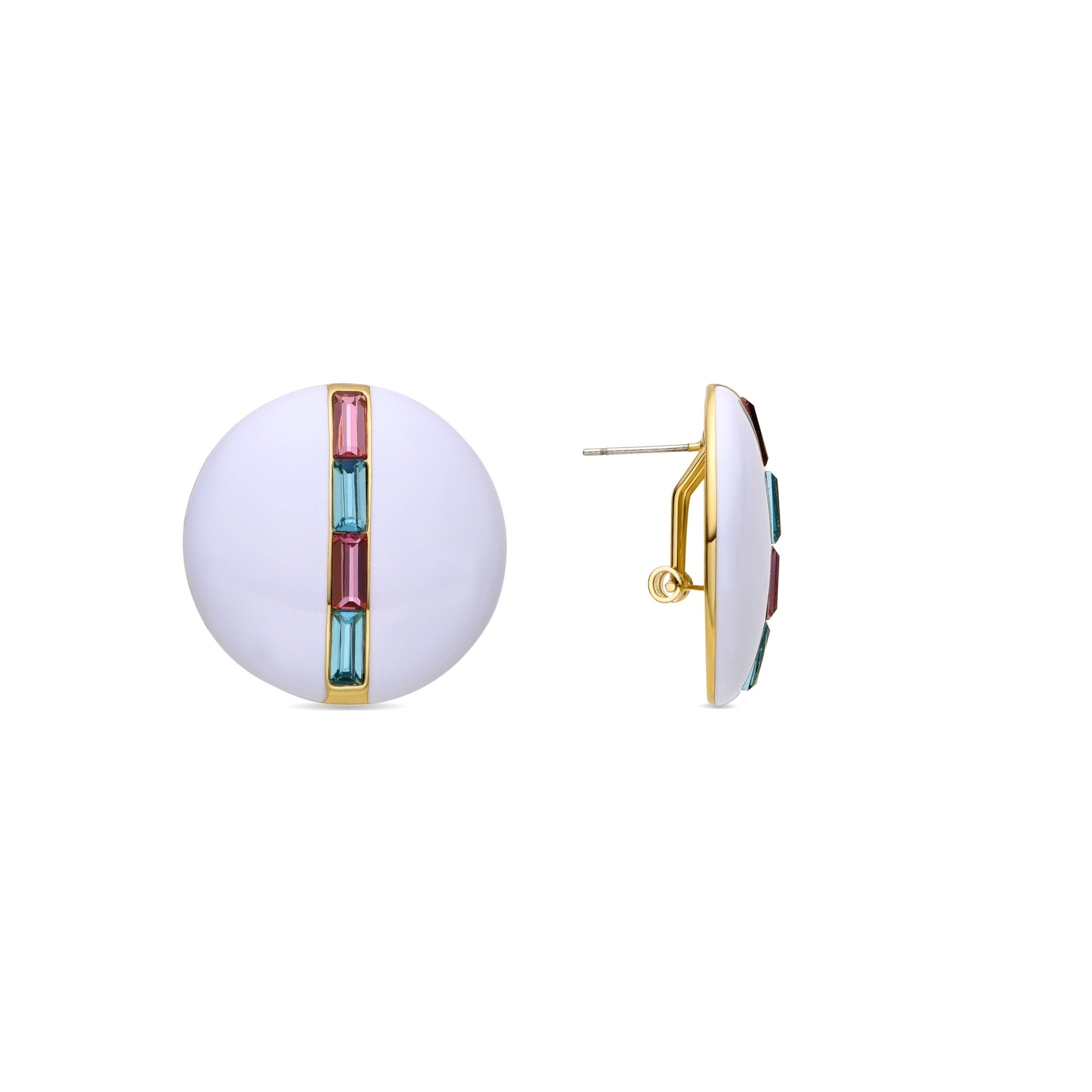 Earrings finished in 18K yellow gold
