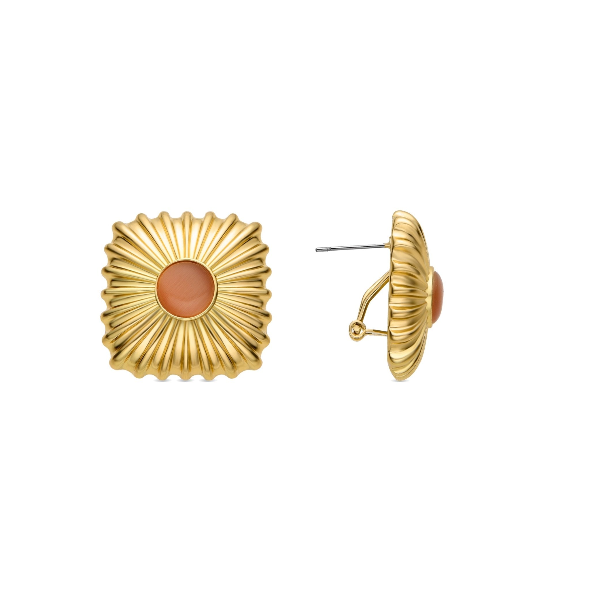 Earrings finished in 18K yellow gold