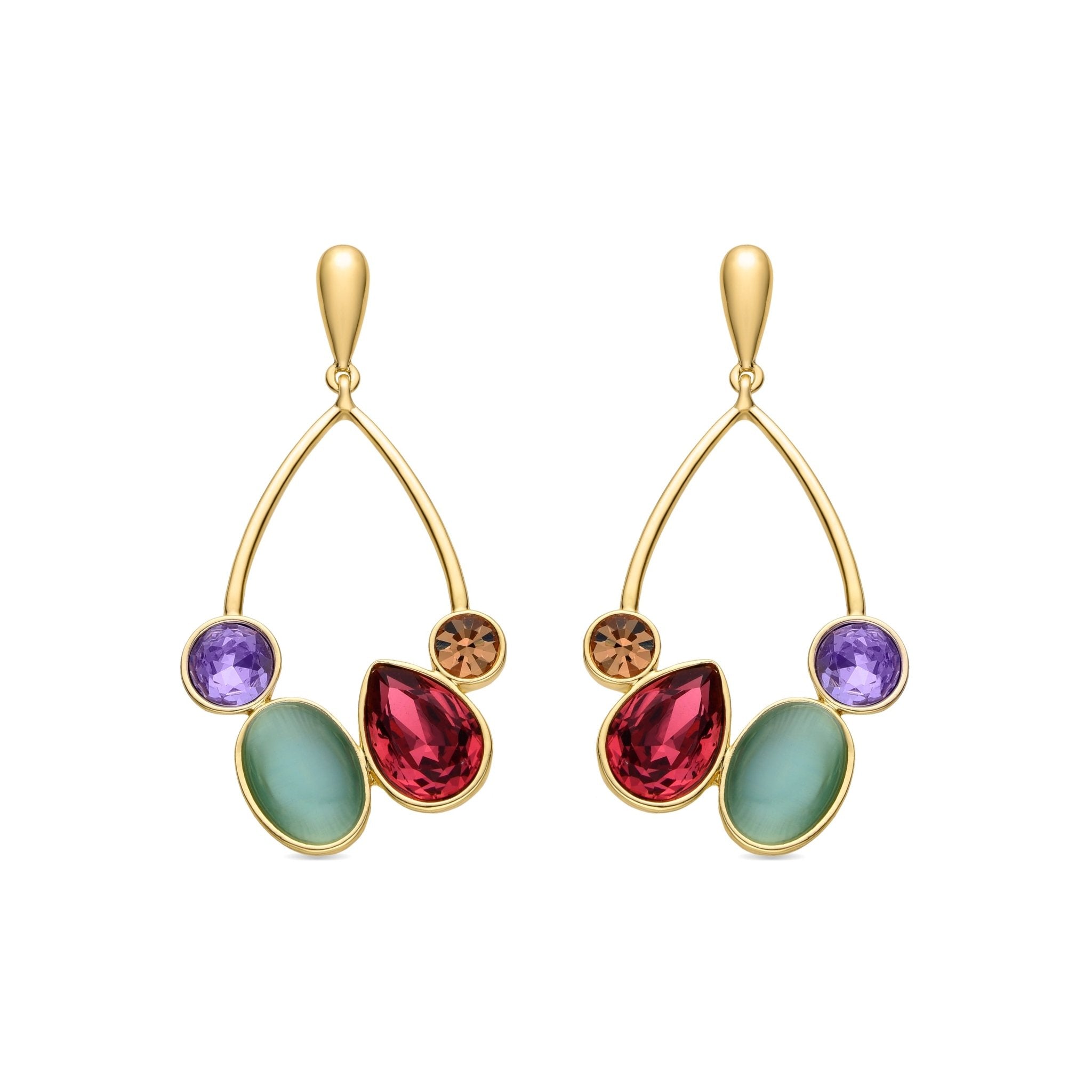Earrings finished in 18K yellow gold
